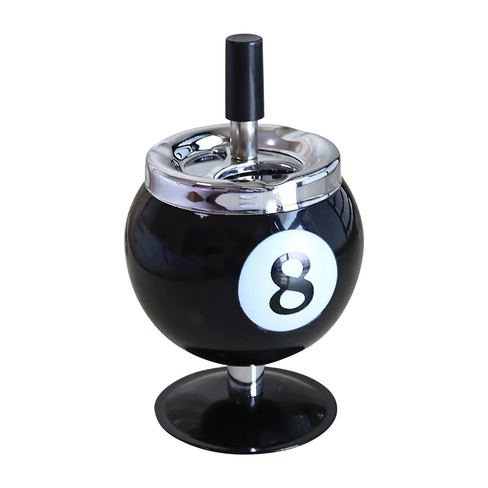 Ashtray Billiard Ashtray with Lid Windproof Automatic Extinguishing Decorative Ashtray for Home Restaurant KTV Bar Cigar Ashtray