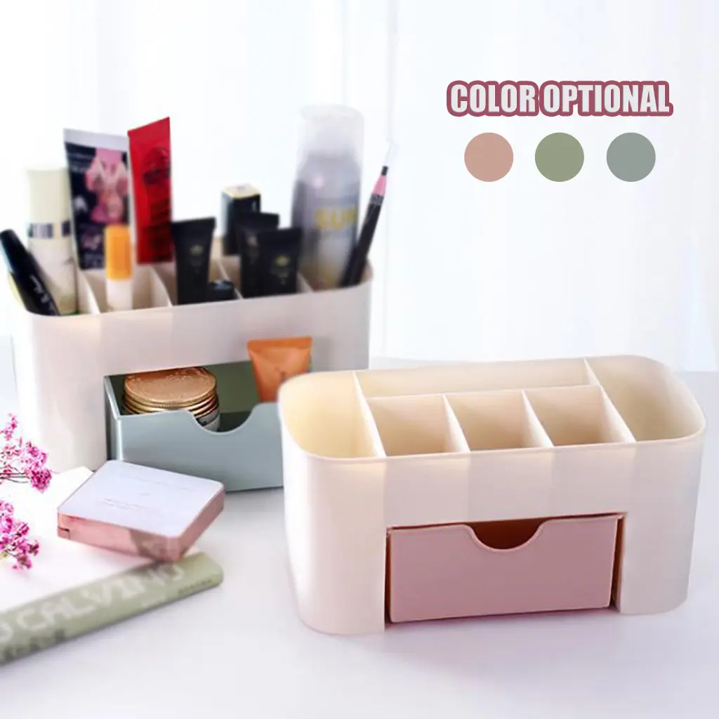 Double Layer Plastic Makeup Organizers Storage Box Cosmetic Drawers Jewelry Display Box Case Desktop Container Boxes Organizer