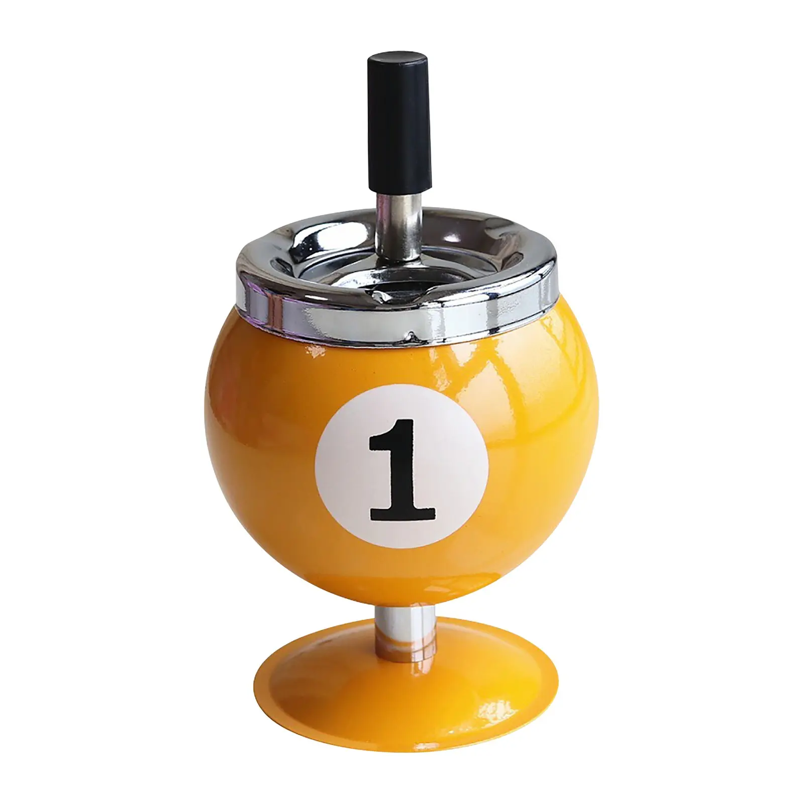 Ashtray Billiard Ashtray with Lid Windproof Automatic Extinguishing Decorative Ashtray for Home Restaurant KTV Bar Cigar Ashtray