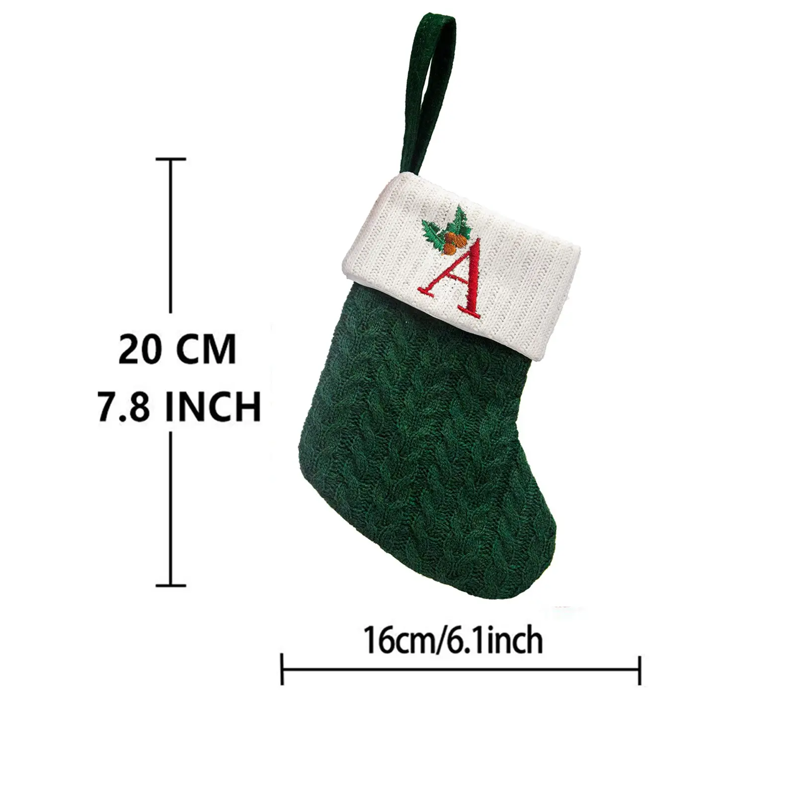 Christmas Socks Eye-catching Letter Christmas Socks Embroidered Hanging Knit Stocking For Festive Holiday Decorations