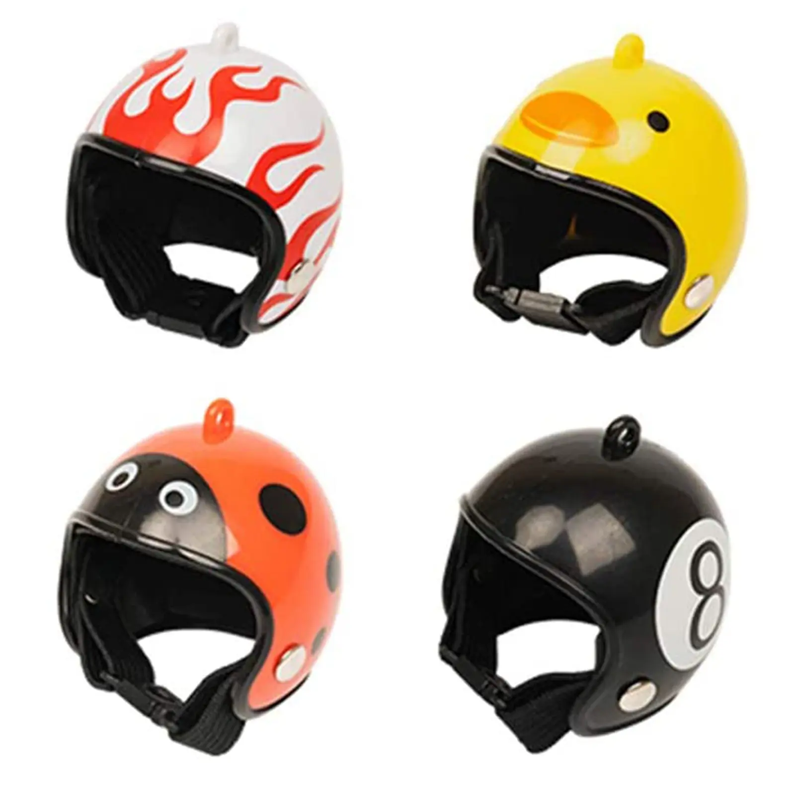 4PCS Funny Chicken Helmet Bird Protect Cap Sun Rain Protection Helmet DIY Small Pet Accessories Small Pet Protective Supplies