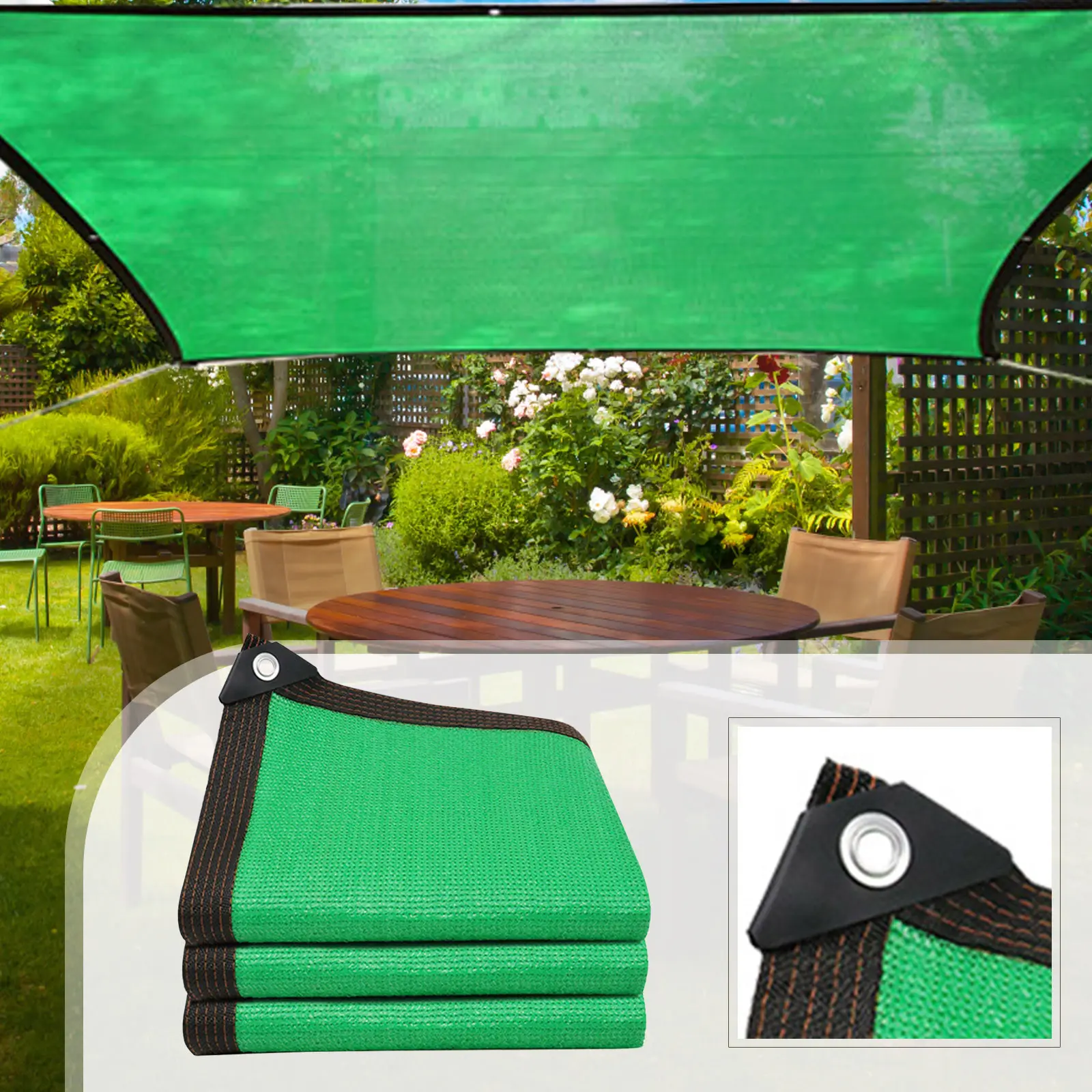 Outdoor garden sunshade net terrace sunshade camping sunshade net UV protection HDPE sunscreen fabric sunshade