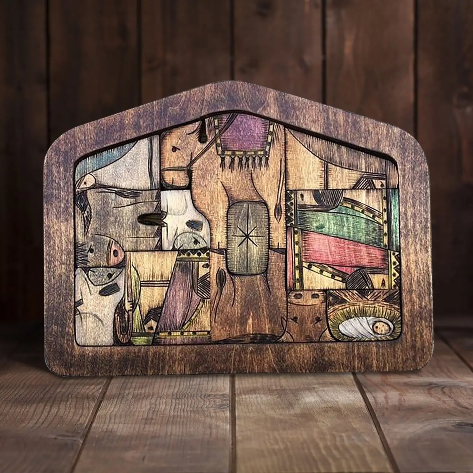 Wooden Jesus Puzzles Nativity Set Nativity Puzzle With Wood Burned Design Jigsaw Puzzle Game For Adults And Kids Desk Figurines