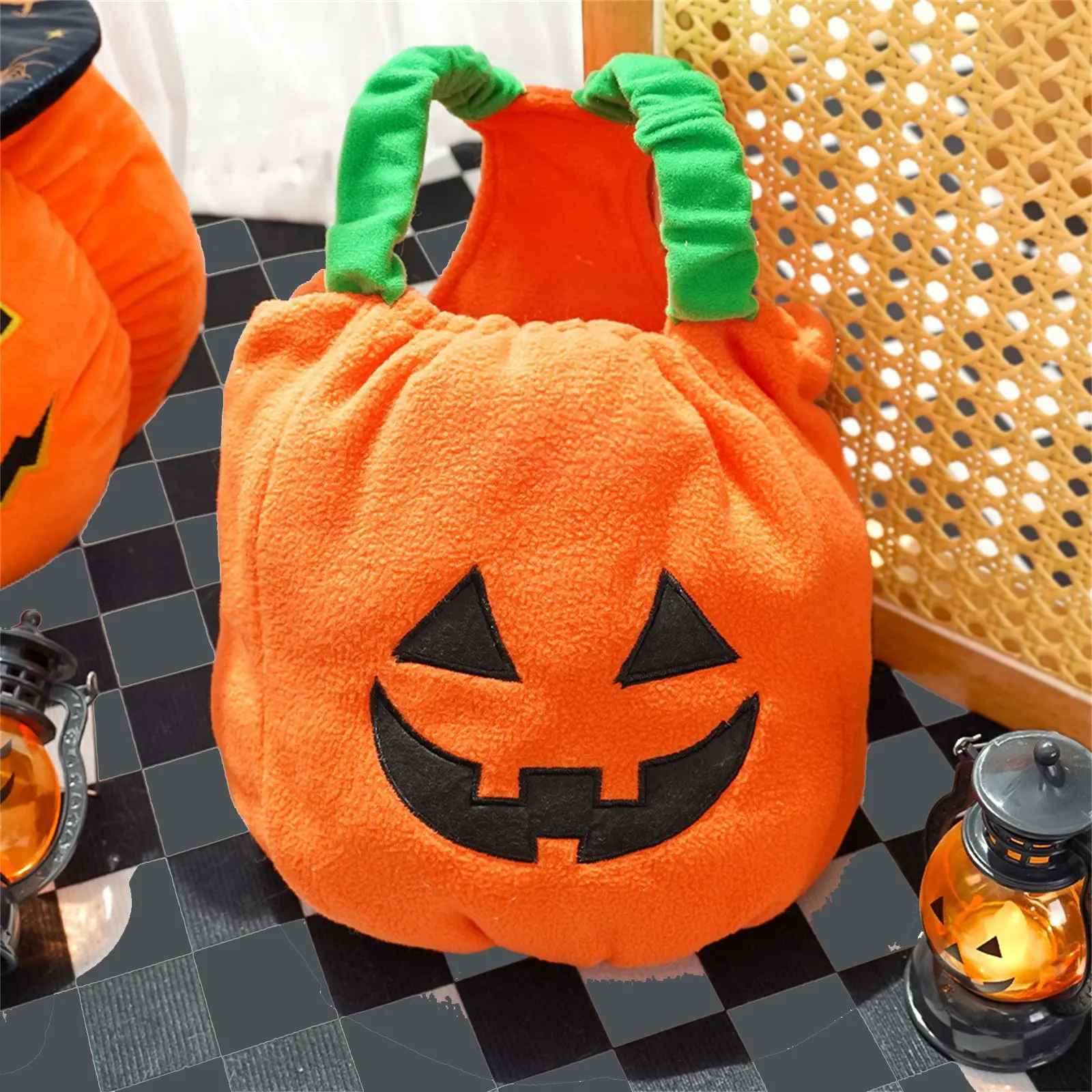 Halloween Pumpkin Lantern Dog Clothes Transformation Costume Cosplay Funny Cat Teddy Dog Special Events Apparel Comical Outfits