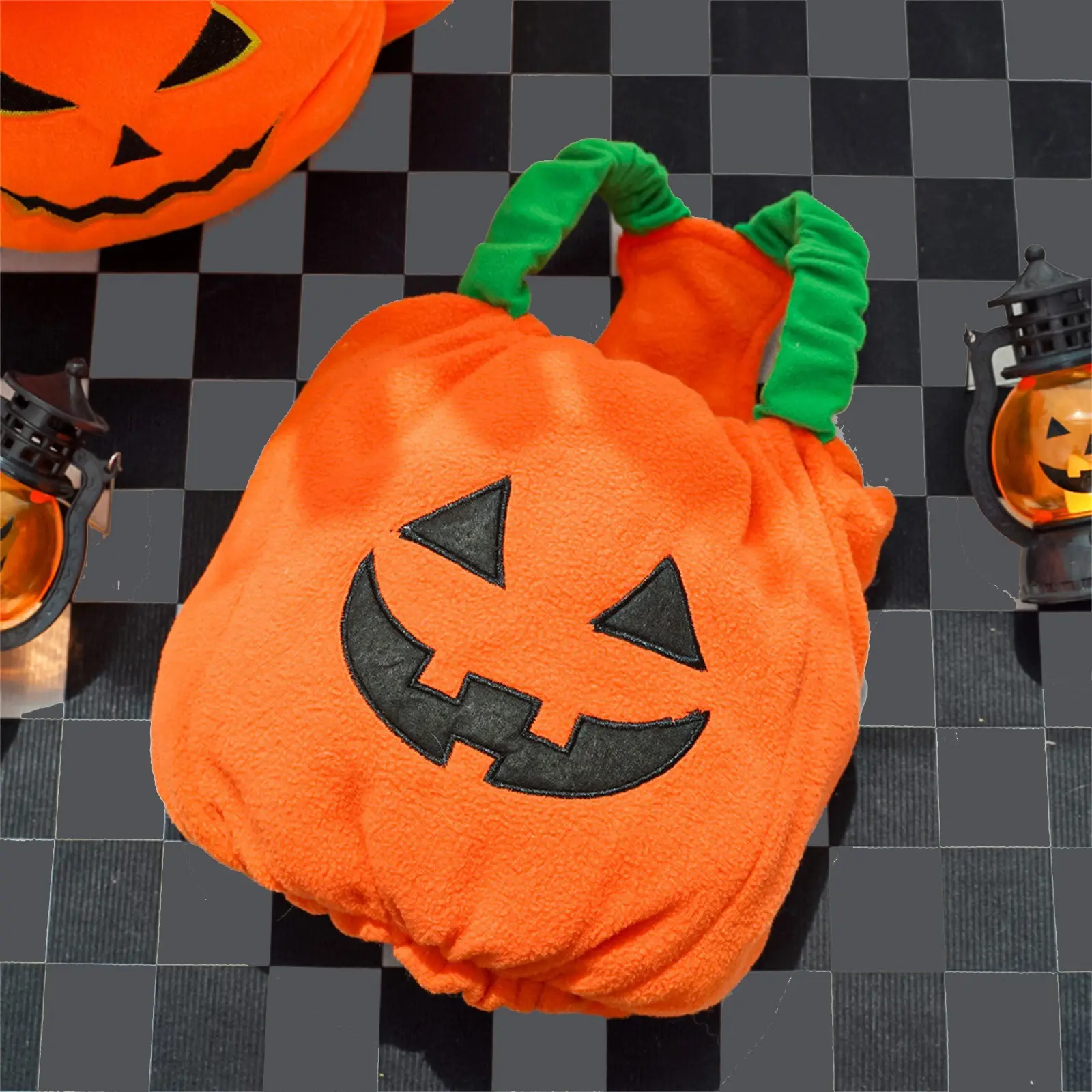 Halloween Pumpkin Lantern Dog Clothes Transformation Costume Cosplay Funny Cat Teddy Dog Special Events Apparel Comical Outfits