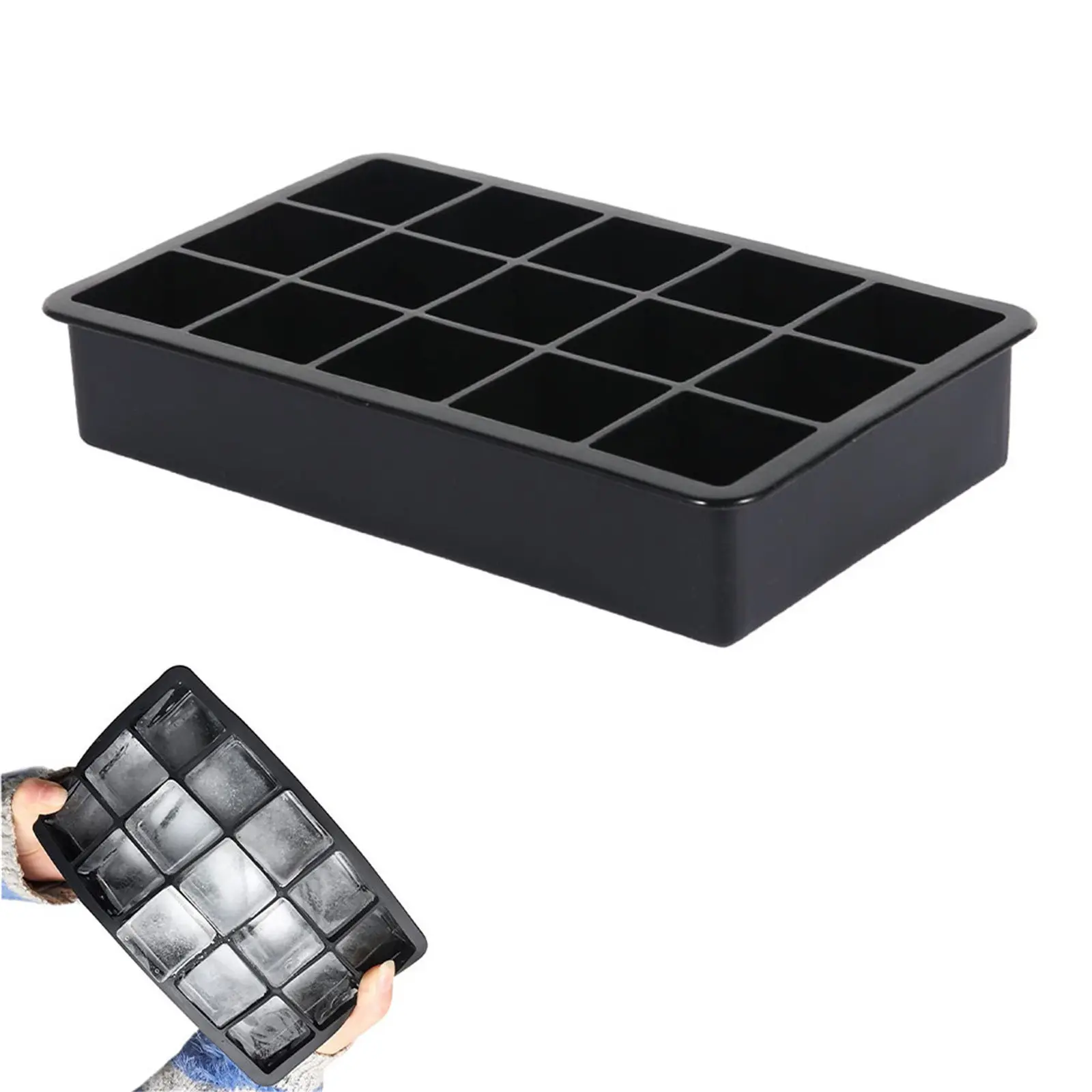 15 Grid Silicone Ice Tray Evenly Freezes Summer Ice Cubes For Making Household Square Ice Mold Easy Demolding Creative Diy Silic