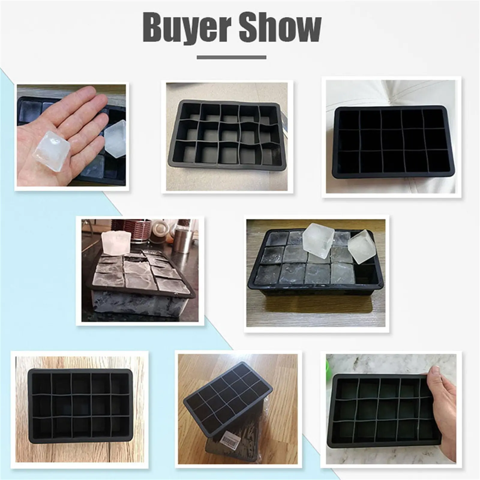 15 Grid Silicone Ice Tray Evenly Freezes Summer Ice Cubes For Making Household Square Ice Mold Easy Demolding Creative Diy Silic
