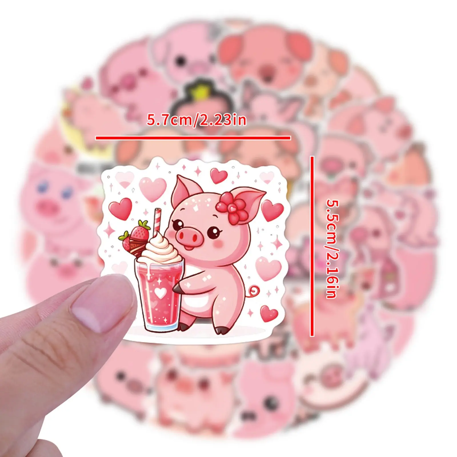 55pcs Suitcase Stickers Waterproof Stickers Scooter Computer Tablet Cartoon Decoration