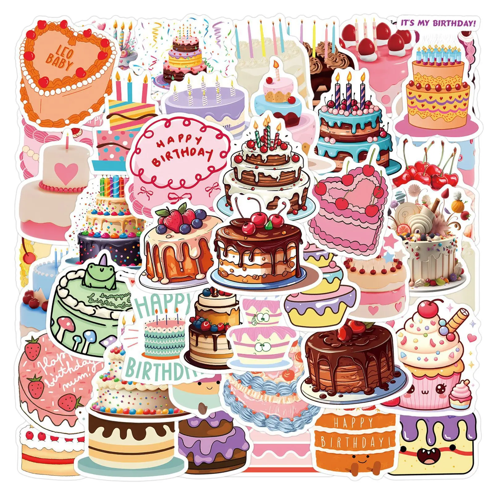 55pcs Suitcase Stickers Waterproof Stickers Scooter Computer Tablet Cartoon Decoration