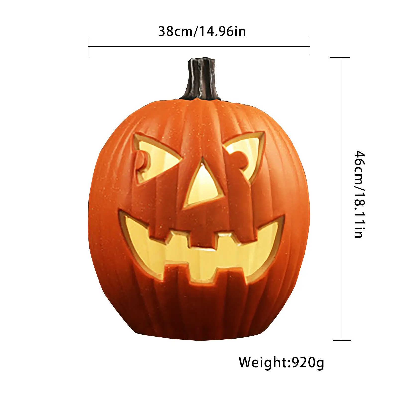 1Pc Decorative Pumpkin Halloween Props Lantern Decor Pumpkin Decoration Pumpkin Light Outdoor Halloween Decorationsation