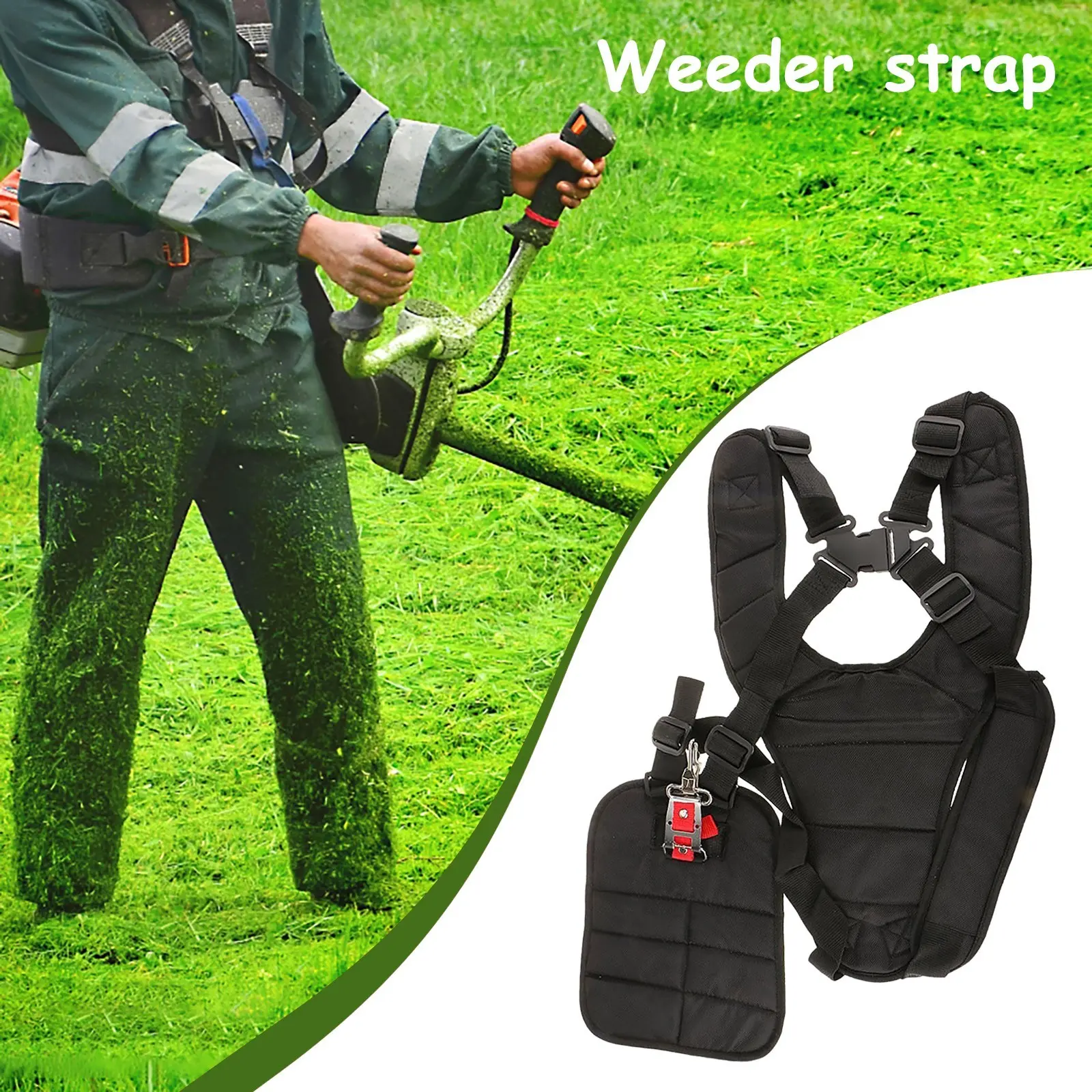Lawn Mower Strap Double Shoulder Strap Harness Universal Strimmer Padded Belt Adjustable Lawn Mower Band For Brushcutter