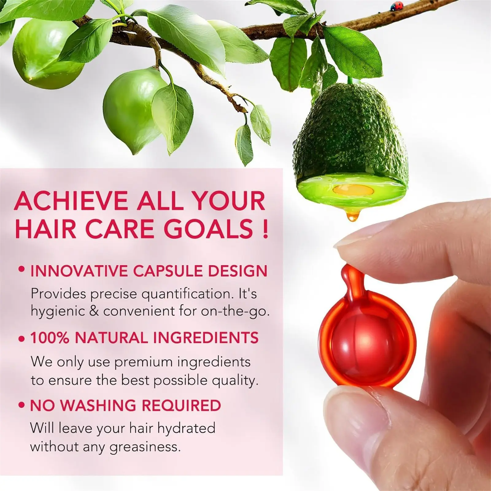 Leave-in Hair Care Oil Moroccan Argan Oil Hair Capsule Care Essence Conditioner Hair Oil 40ml