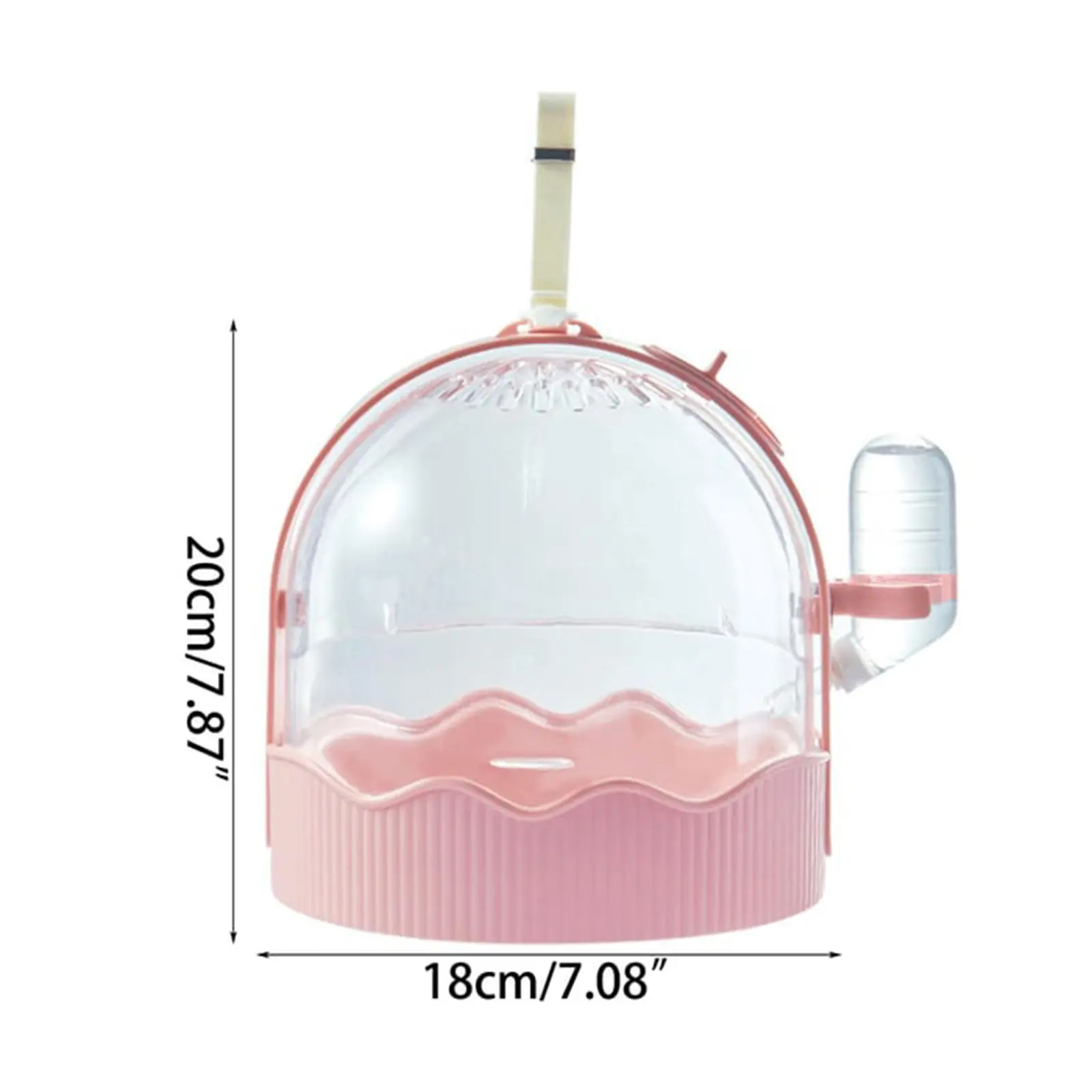 Portable Parrots Carry Cage Large Space Bird Carry Case Small Pet Transport Cage Outdoor Birds Breathable Carrier with Drinker