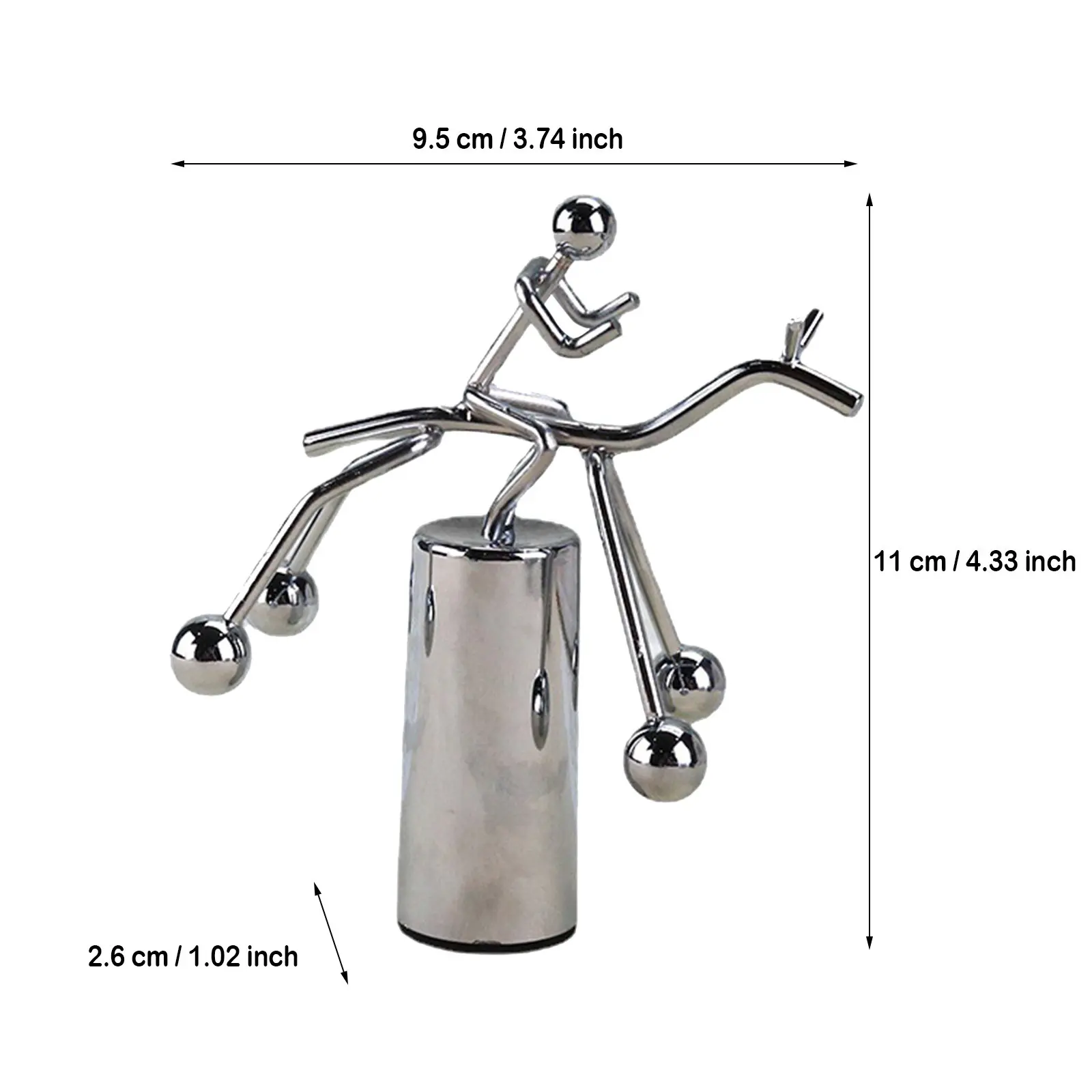 Best Gift For Friends Iron Craft Horse Riding Newton Pendulum Perpetual Motion Newton's Cradle Funny Desk Decoration Accessories