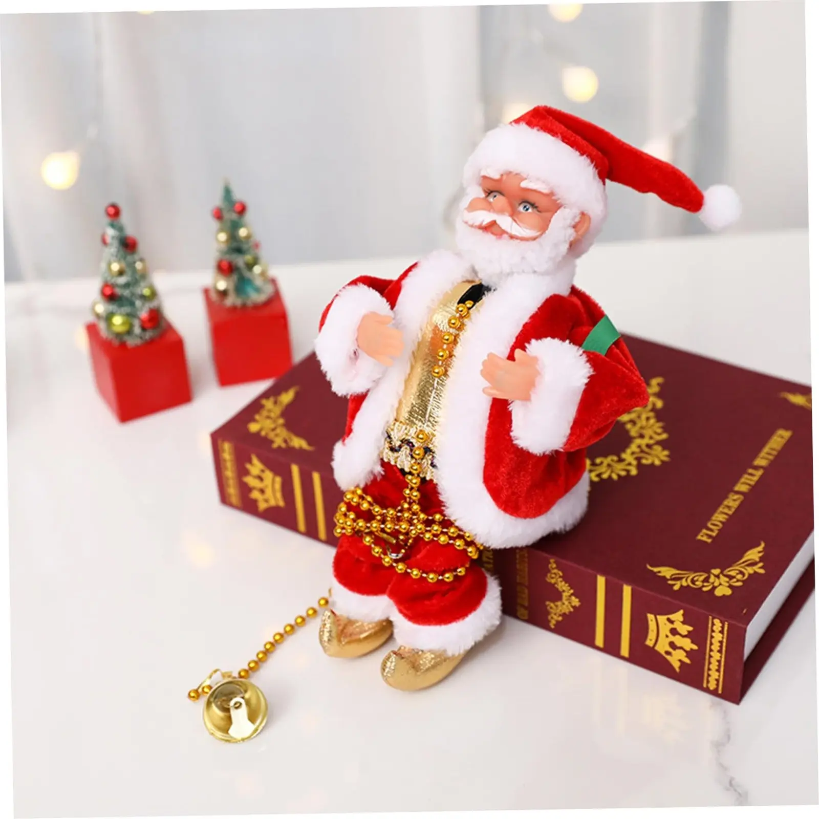 New Santa Claus Battery Operated Electric Climb Up and Down Climbing Santa with Music Christmas Decorations For Home Door