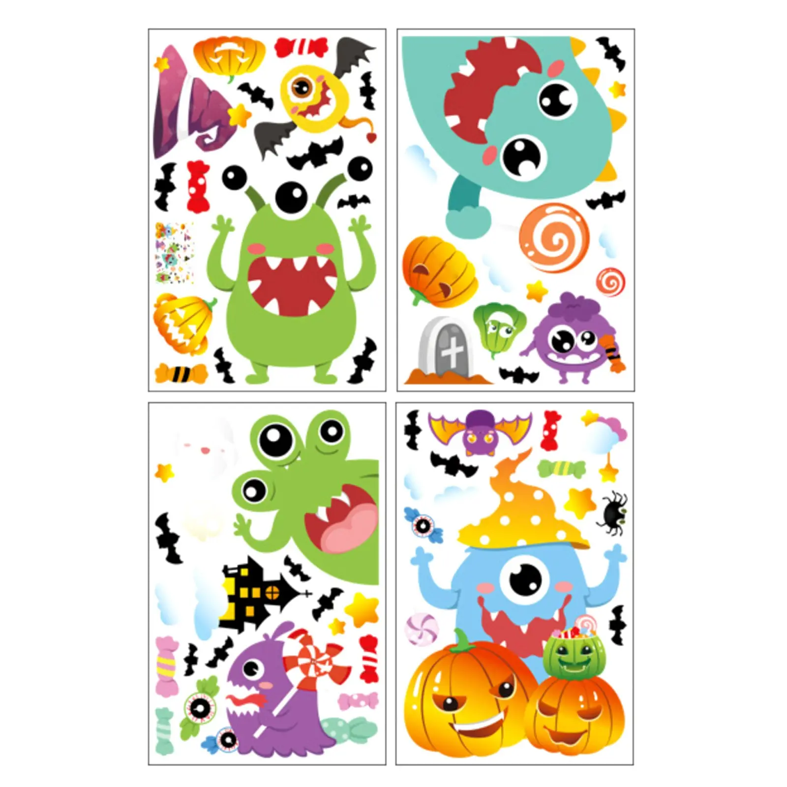 Halloween Window Stickers Halloween Window Clings Decals for Halloween Party Decoration Glass Windom Indoor Outdoor Home Decor
