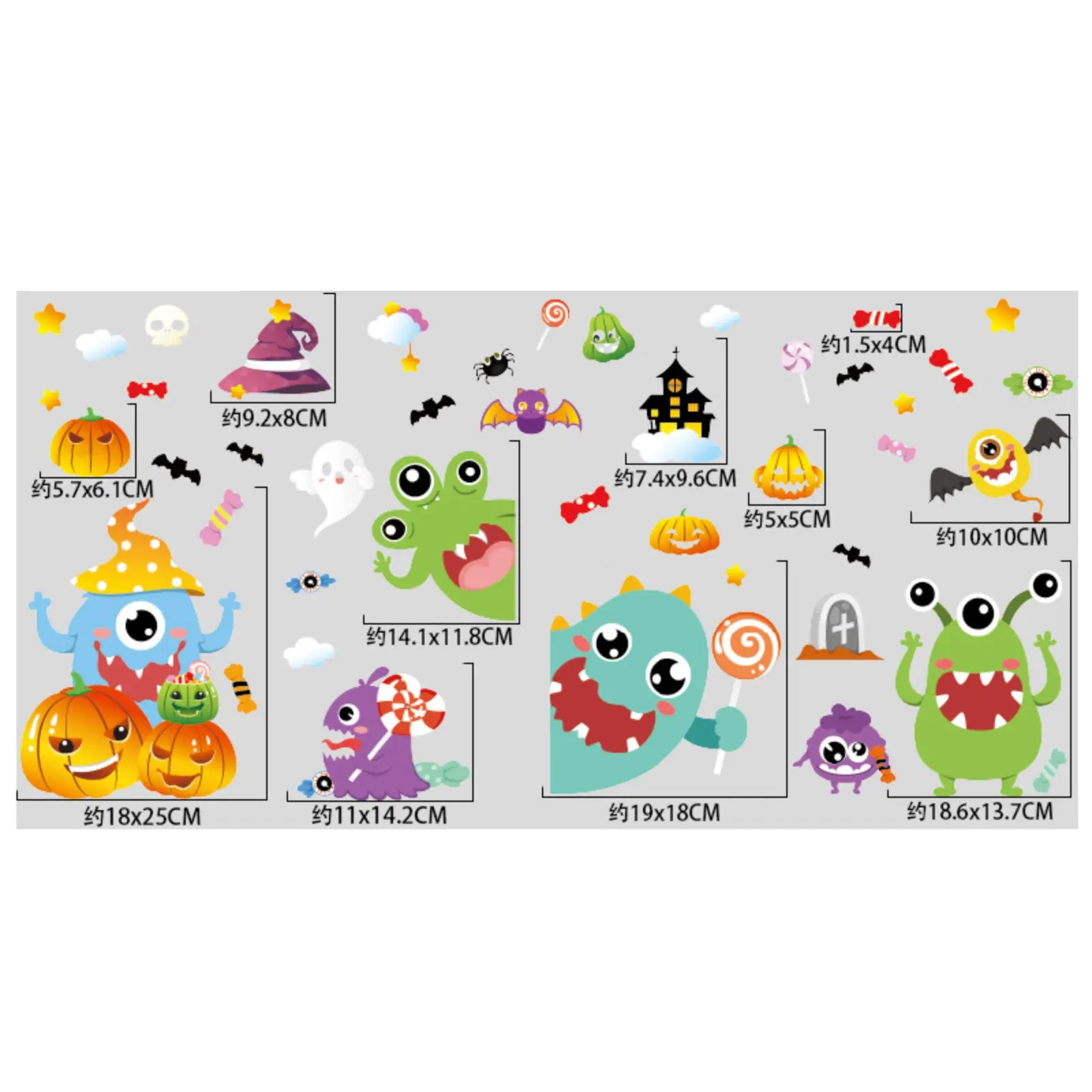 Halloween Window Stickers Halloween Window Clings Decals for Halloween Party Decoration Glass Windom Indoor Outdoor Home Decor