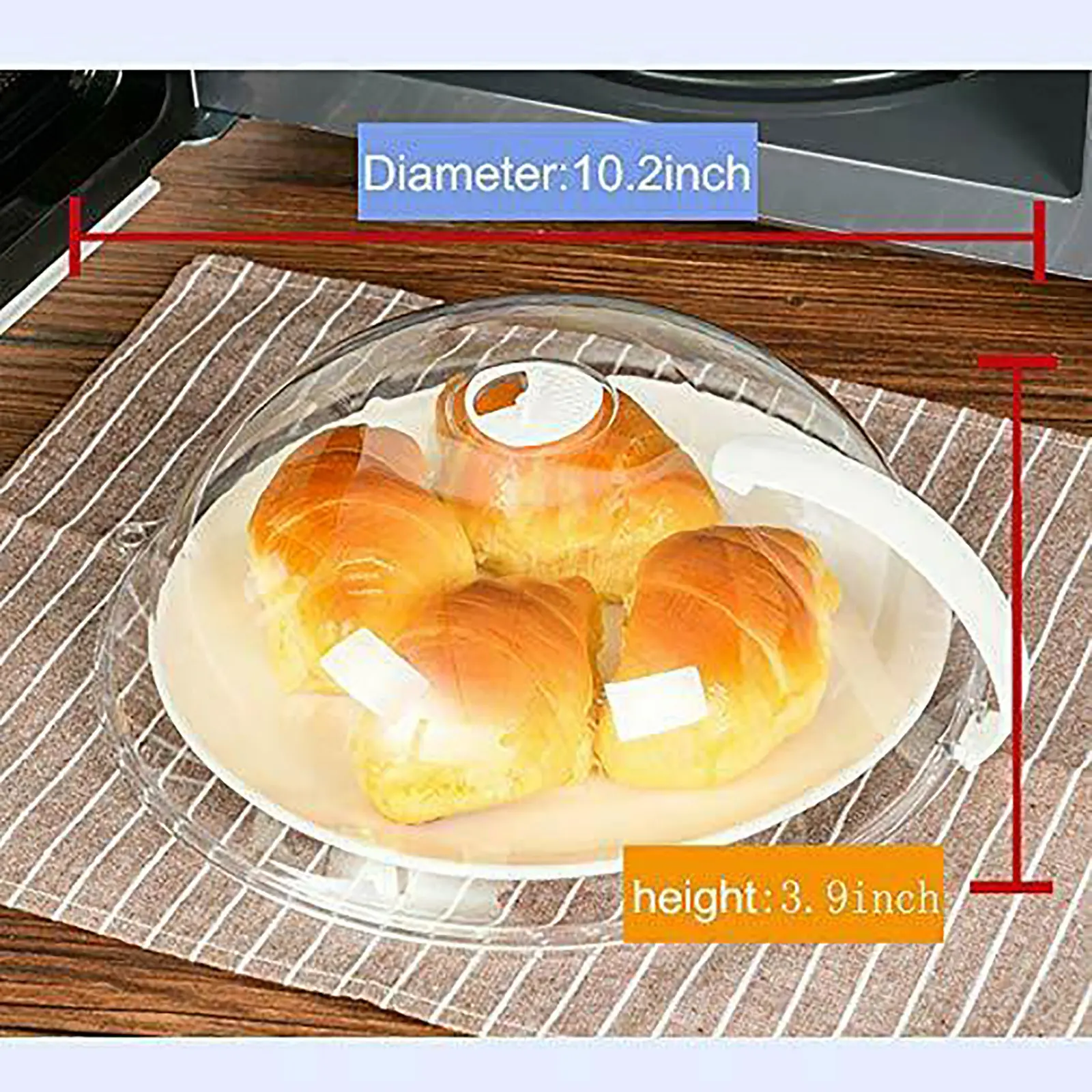Large Microwave Splatter Cover BPA Free Microwave Oven Plate Food Cover Guard Lid with Adjustable Steam Vents Dishwasher Safe