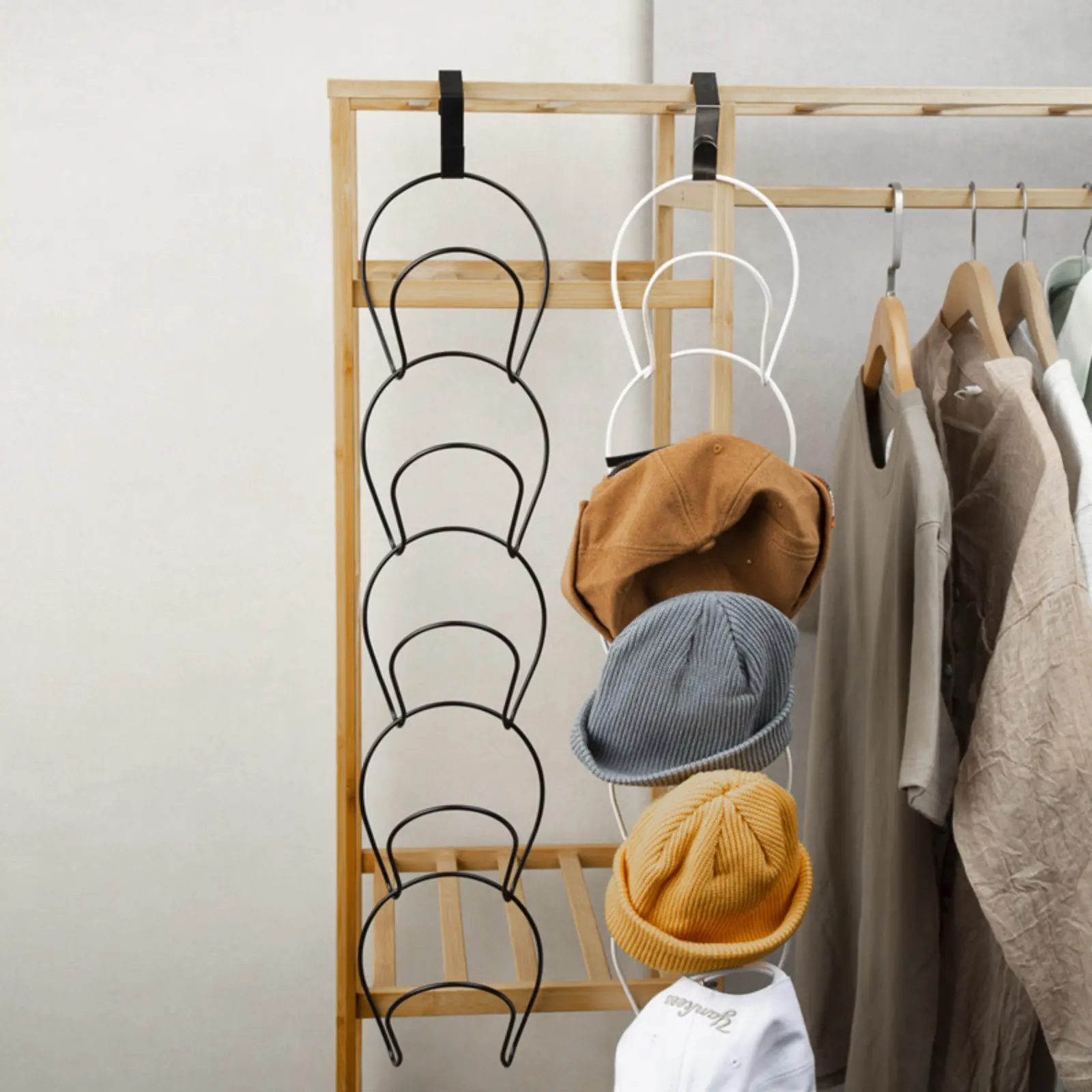 Over Door Hat Rack Hat Organizer 5 Loading Doors Hook Hat Rack 5 Loading Doors Hook Hat Rack Hanging Hats Wardrobe Bag Storage