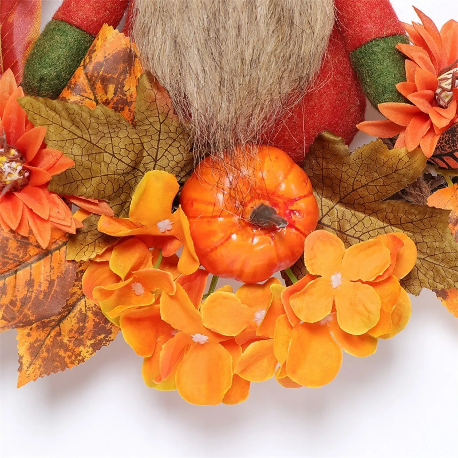 Autumn And Winter 2024 Thanksgiving Harvest Lamp Decoration Maple Leaf Faceless Old Man Doll Vine Wreath Garland Decoration