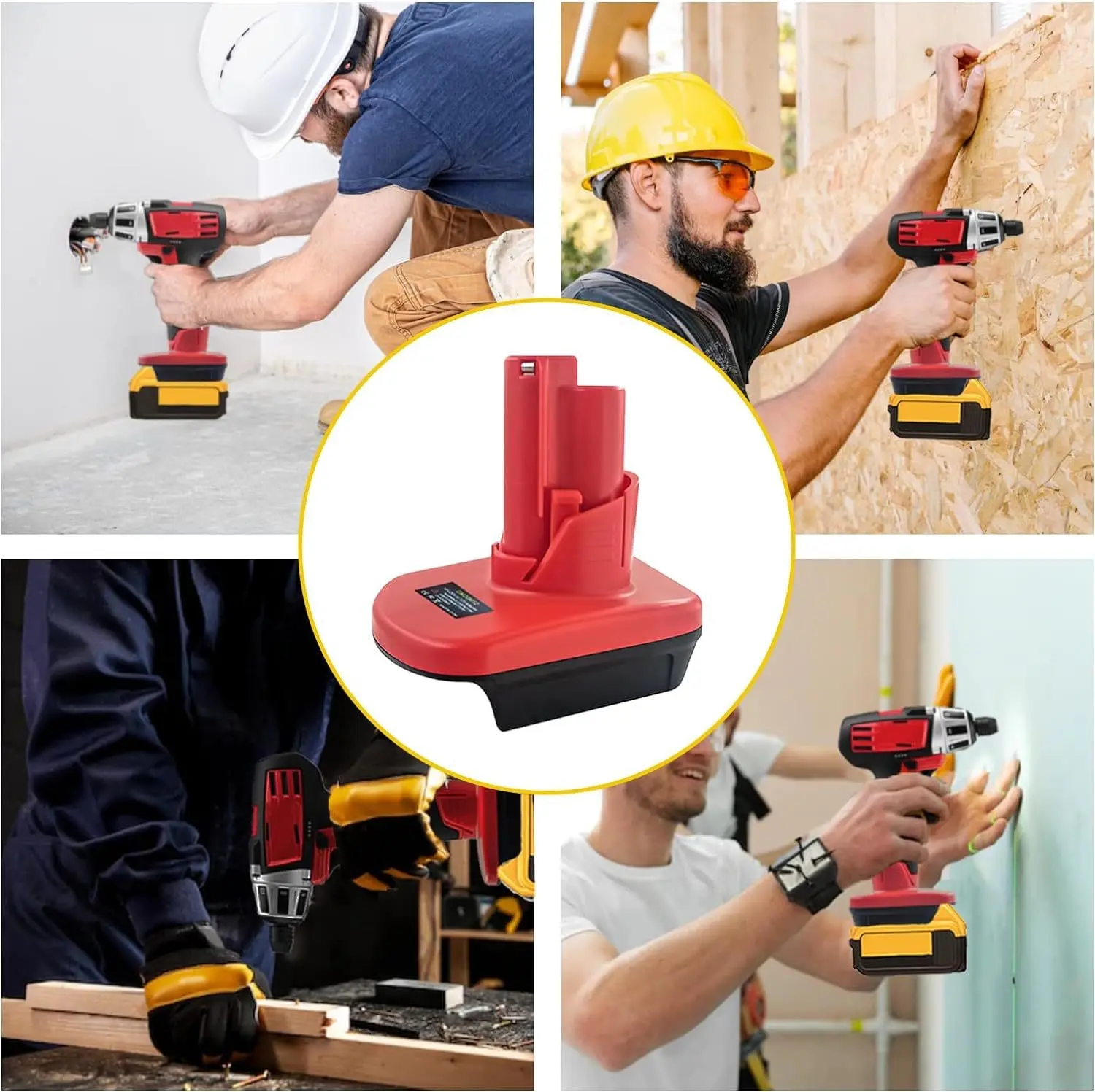 Battery Adapter For Makita/Dewalt/Milwaukee 18V 20V Li-ion Battery Convert To For Milwaukee 12V Li-ion Battery Power Tools Use