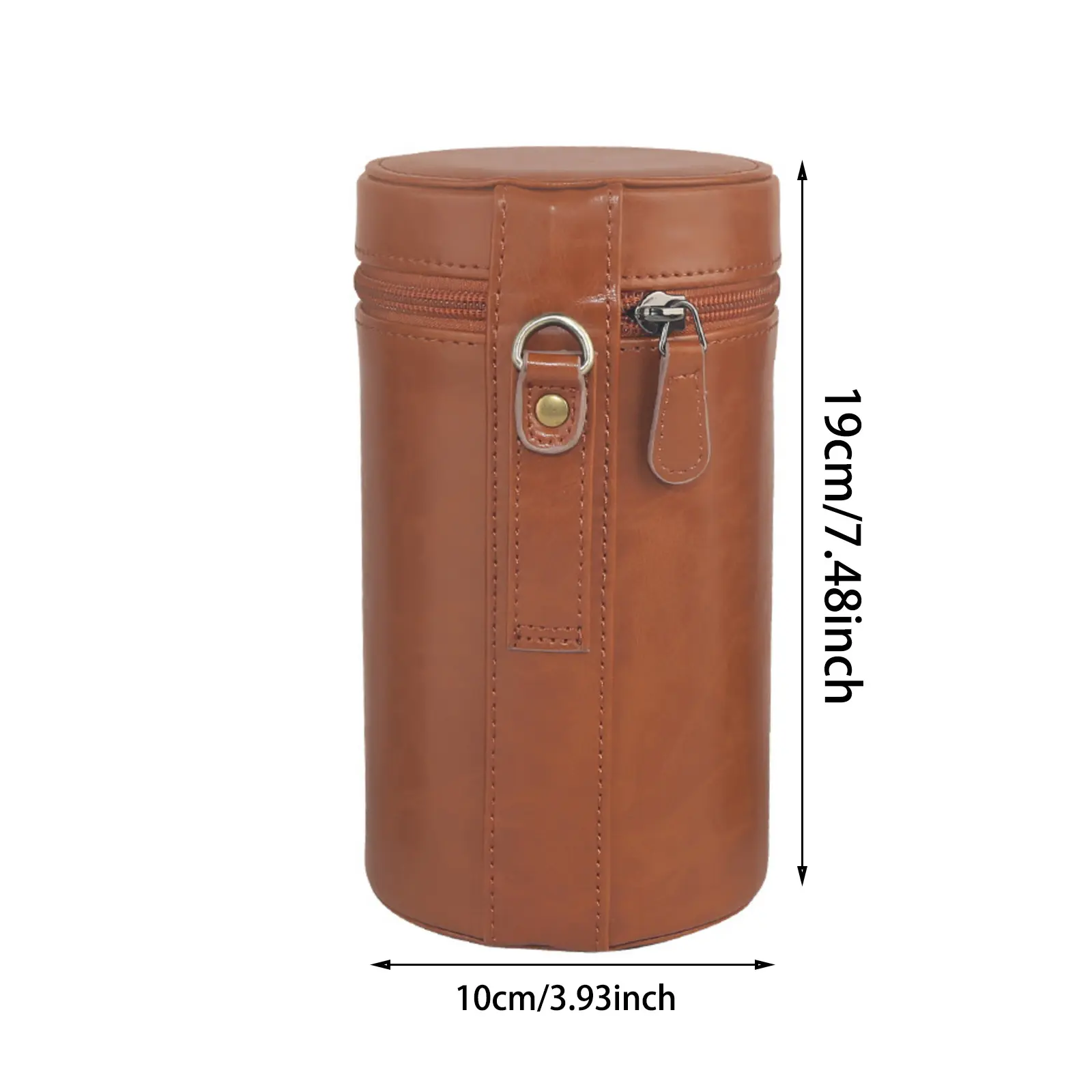 Durable Pu Leather Camera Lens Bag Retro Lens Case Cameras Exquisite Gifts For Friends