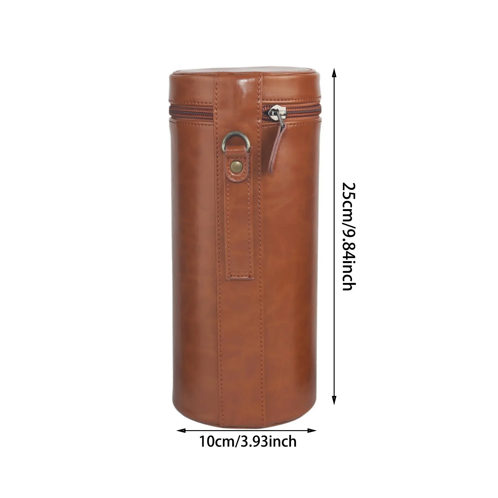 Durable Pu Leather Camera Lens Bag Retro Lens Case Cameras Exquisite Gifts For Friends
