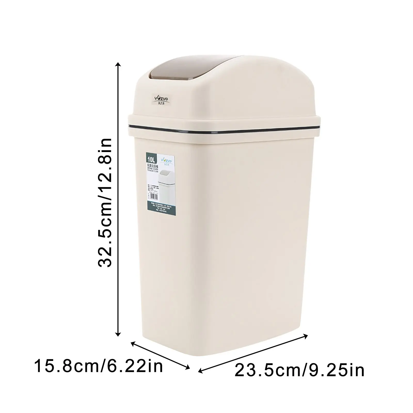Premium Swing-top Kitchen Trash Can Removable Lid Easy To Empty Swing-top Lid For Easy Living Room Swing Top Kitchen