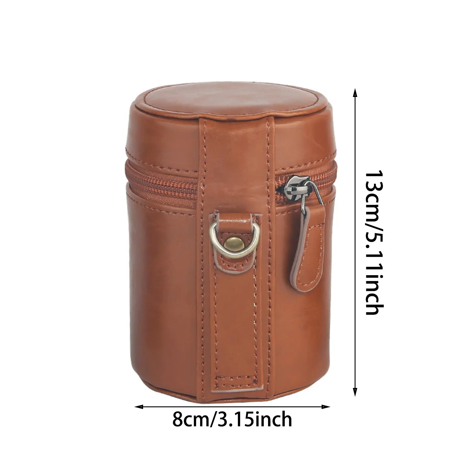 Durable Pu Leather Camera Lens Bag Retro Lens Case Cameras Exquisite Gifts For Friends