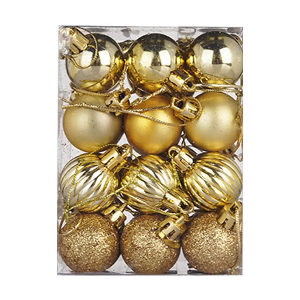 30mm Christmas Xmas Tree Ball Bauble Hanging Home Party Ornament Decor 24pc Tree Decoration Balls Xmas Party Hanging Pendant