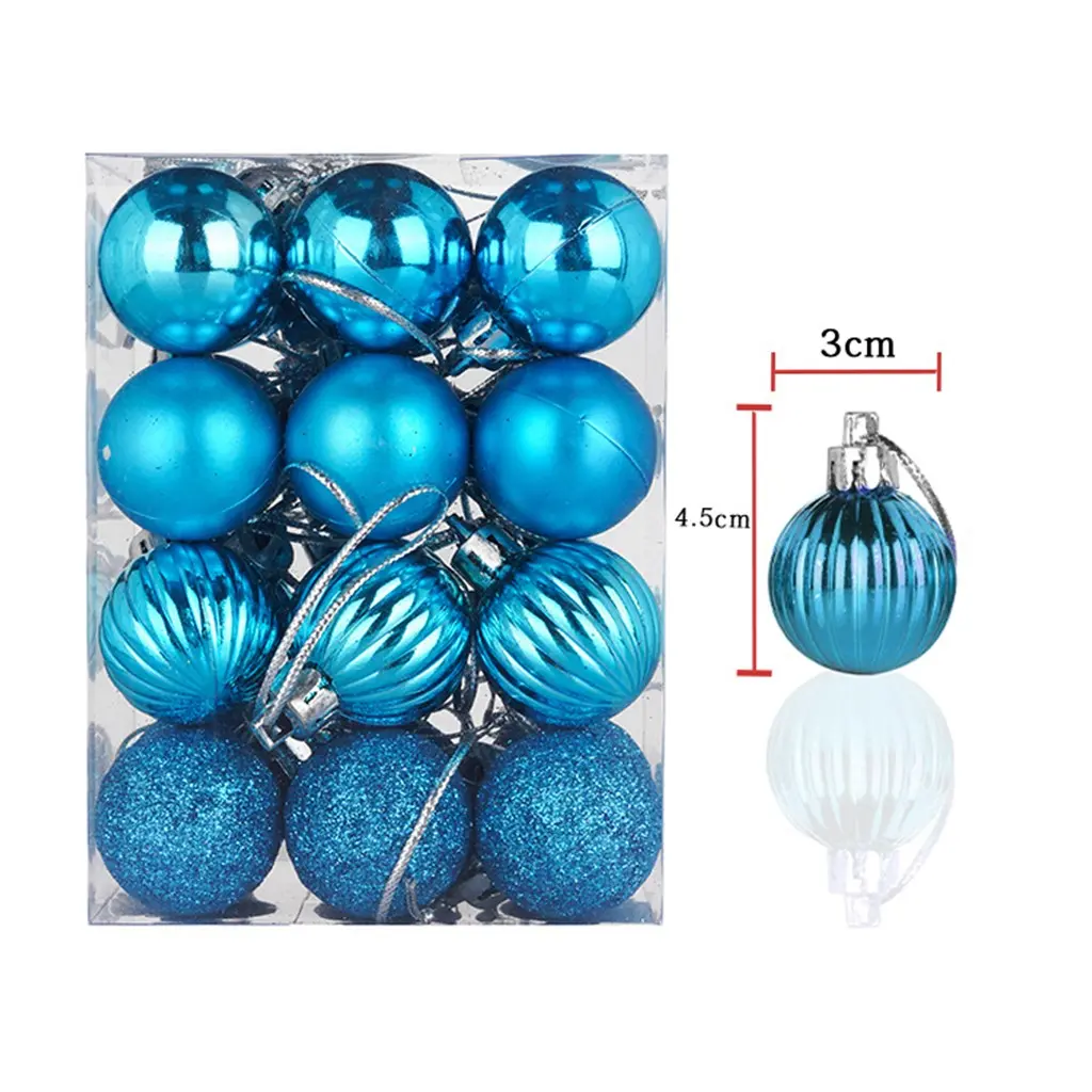 30mm Christmas Xmas Tree Ball Bauble Hanging Home Party Ornament Decor 24pc Tree Decoration Balls Xmas Party Hanging Pendant