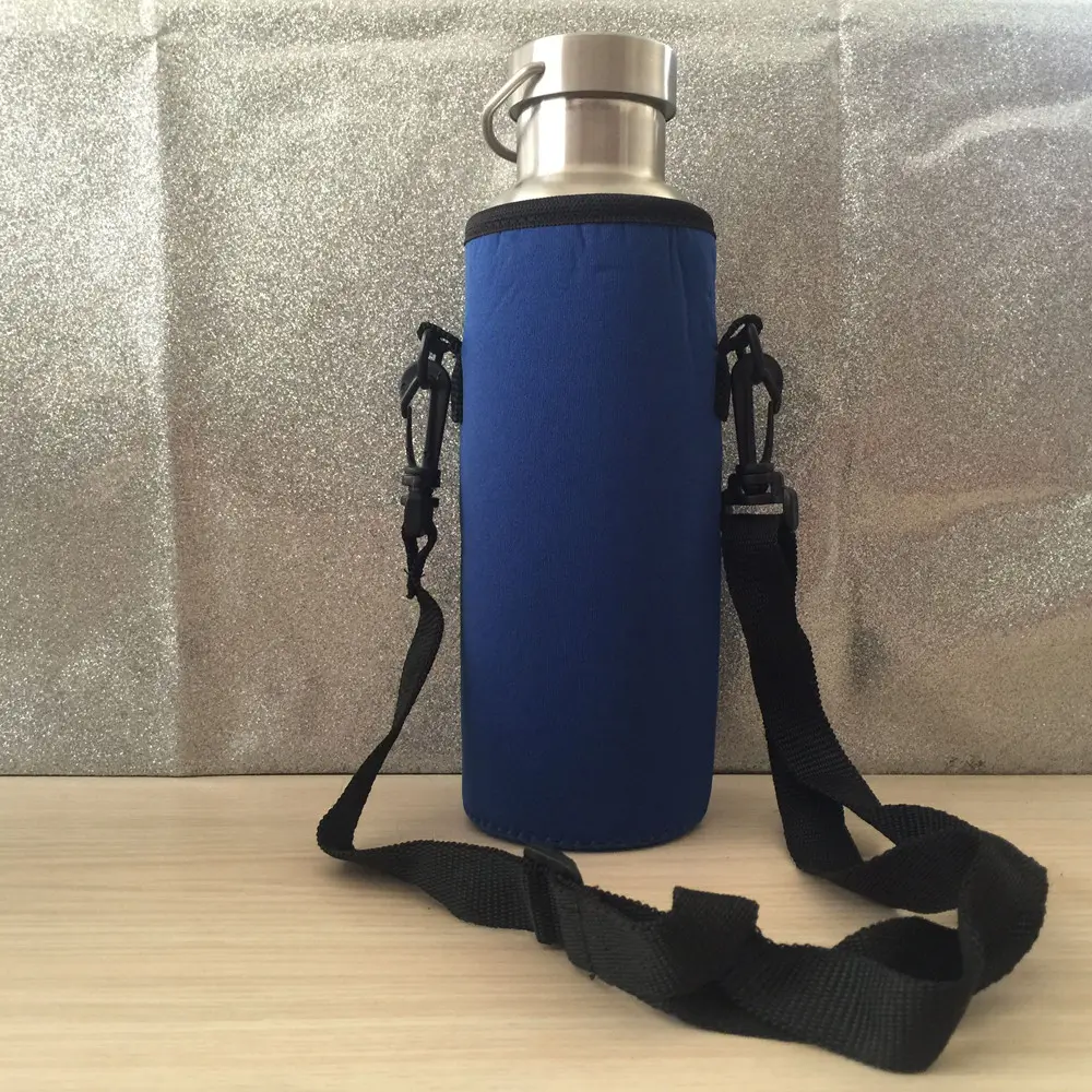 Portable Water Bottle Carrier Sports Insulated Neoprene Holder Pouch Bag Strap 550ml Sleeve Shoulder Adjustable S