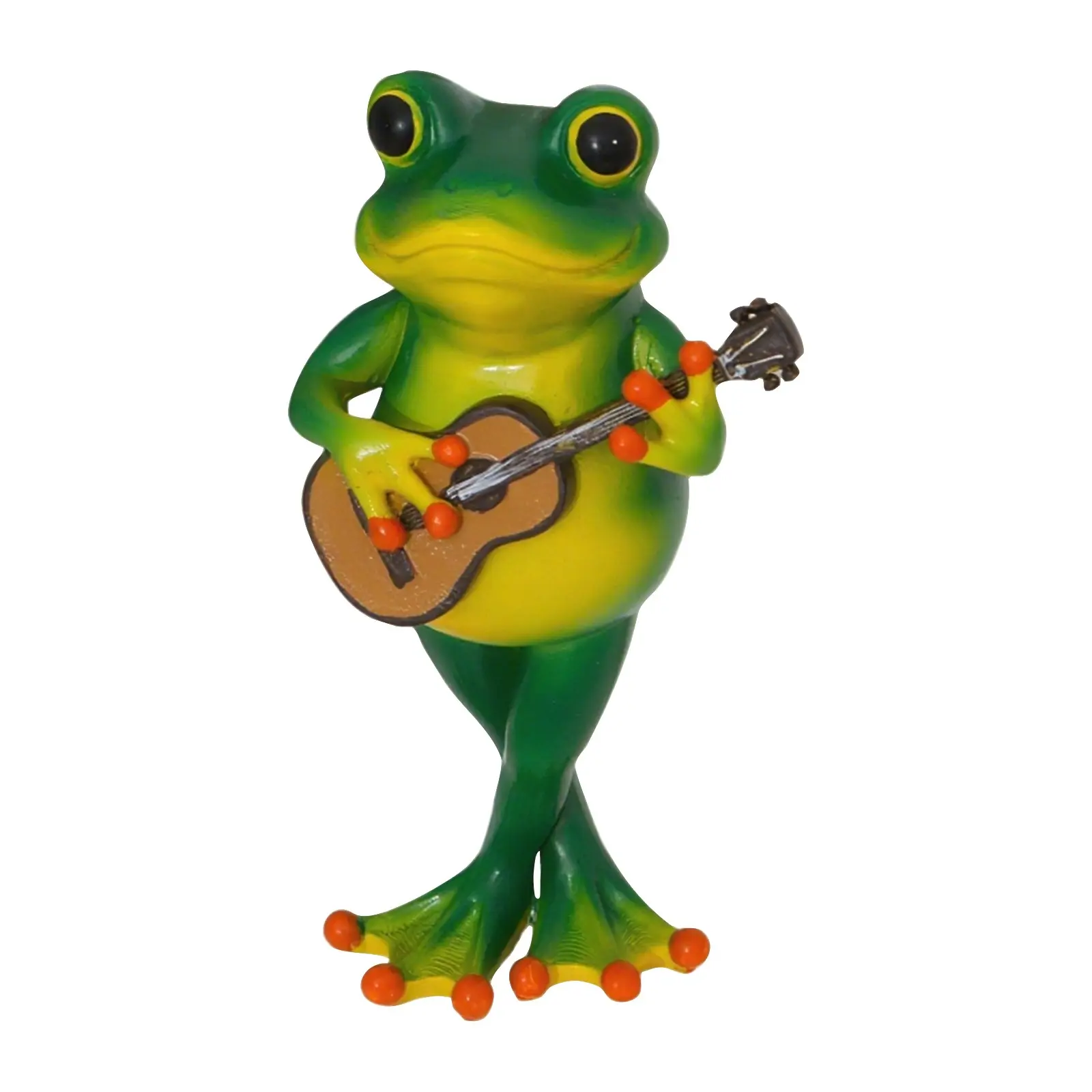 3D Resin Cute Frog Saxophone Animal Figurine Wear A Suit Play The Guitar Frog Craft Home Office Tabletop Decor Ornaments Gift