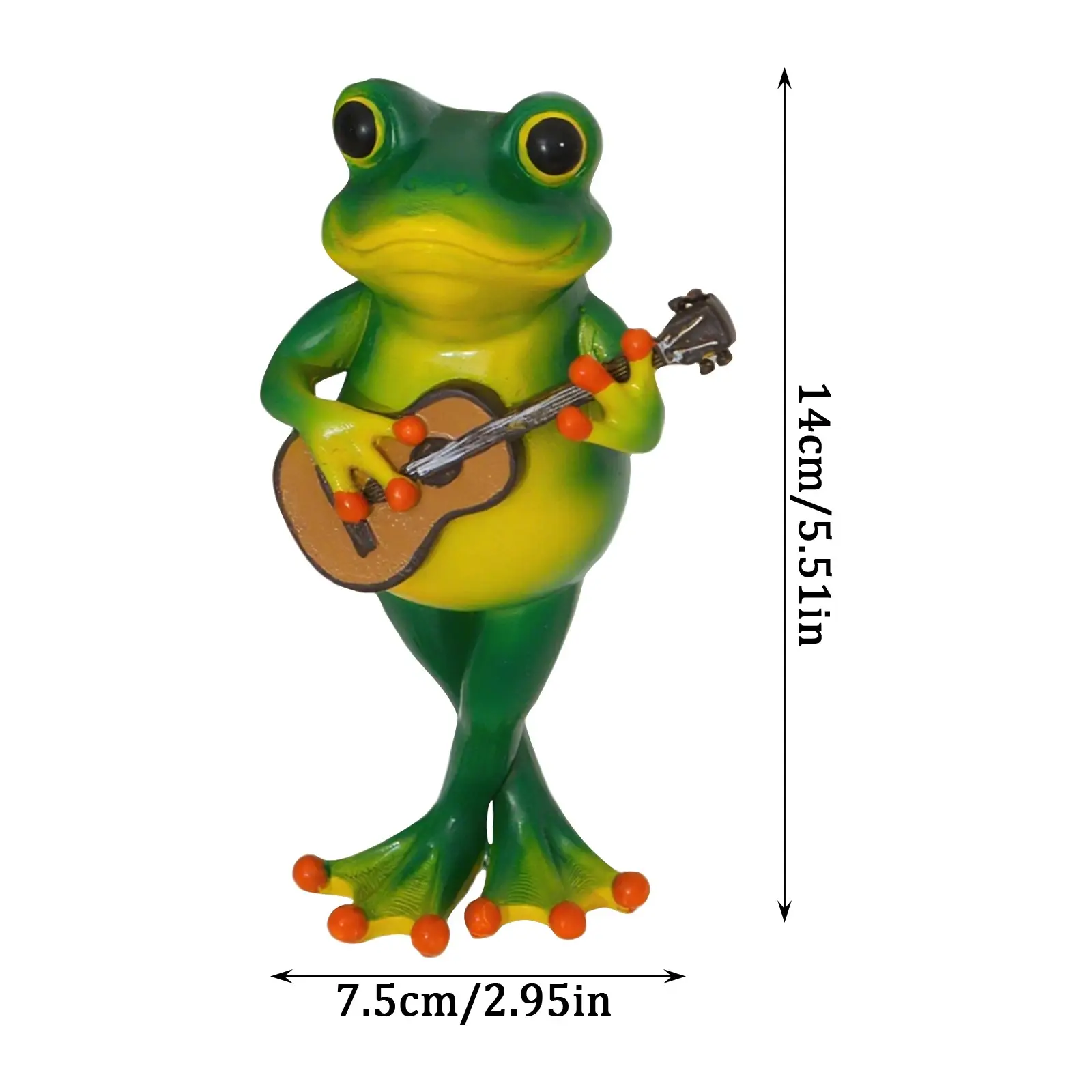 3D Resin Cute Frog Saxophone Animal Figurine Wear A Suit Play The Guitar Frog Craft Home Office Tabletop Decor Ornaments Gift