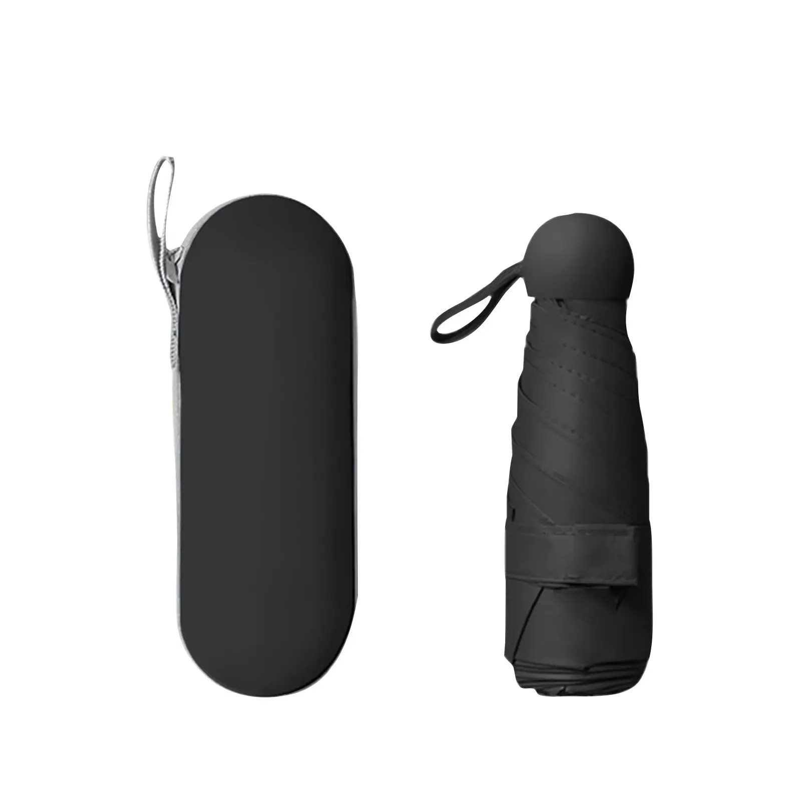 Compact Travel Mini Umbrella Uv Protection Capsule Umbrella 5 Fold Ultra Lightweight Sunshade Umbrellas Protable Manual