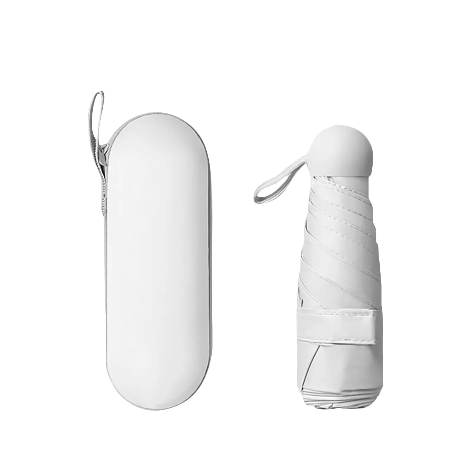 Compact Travel Mini Umbrella Uv Protection Capsule Umbrella 5 Fold Ultra Lightweight Sunshade Umbrellas Protable Manual