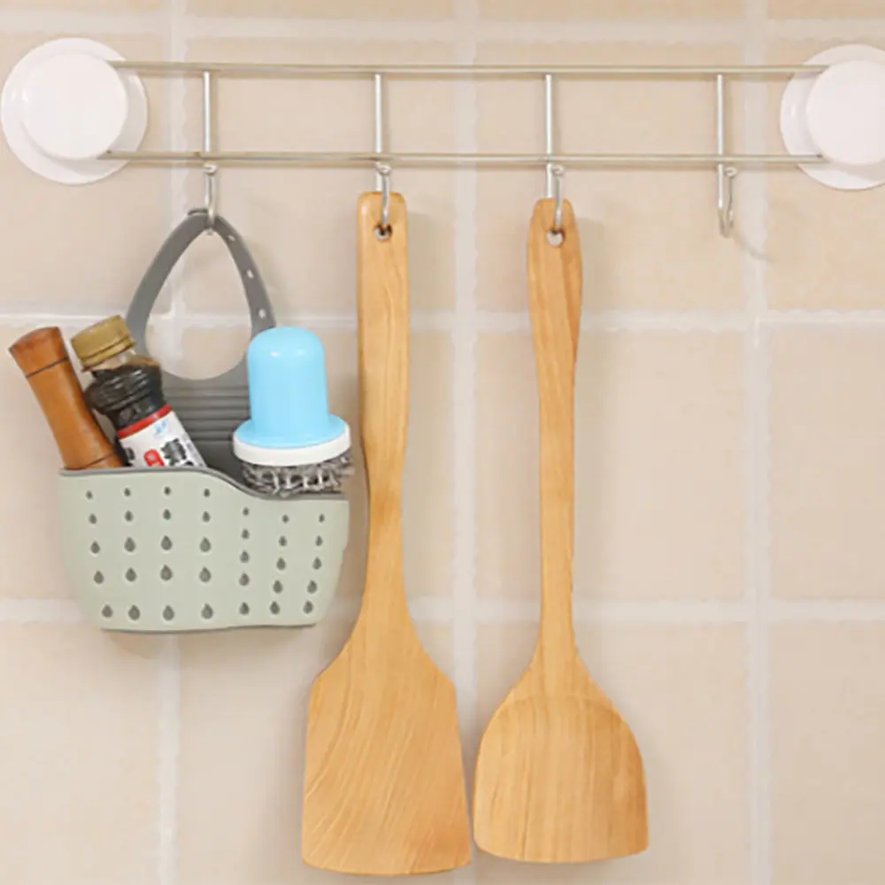 Sink Shelf Soap Sponge Drain Rack Bathroom Holder Kitchen Storage Suction Cup Kitchen Organizer Sink Kitchen Accessories Wash