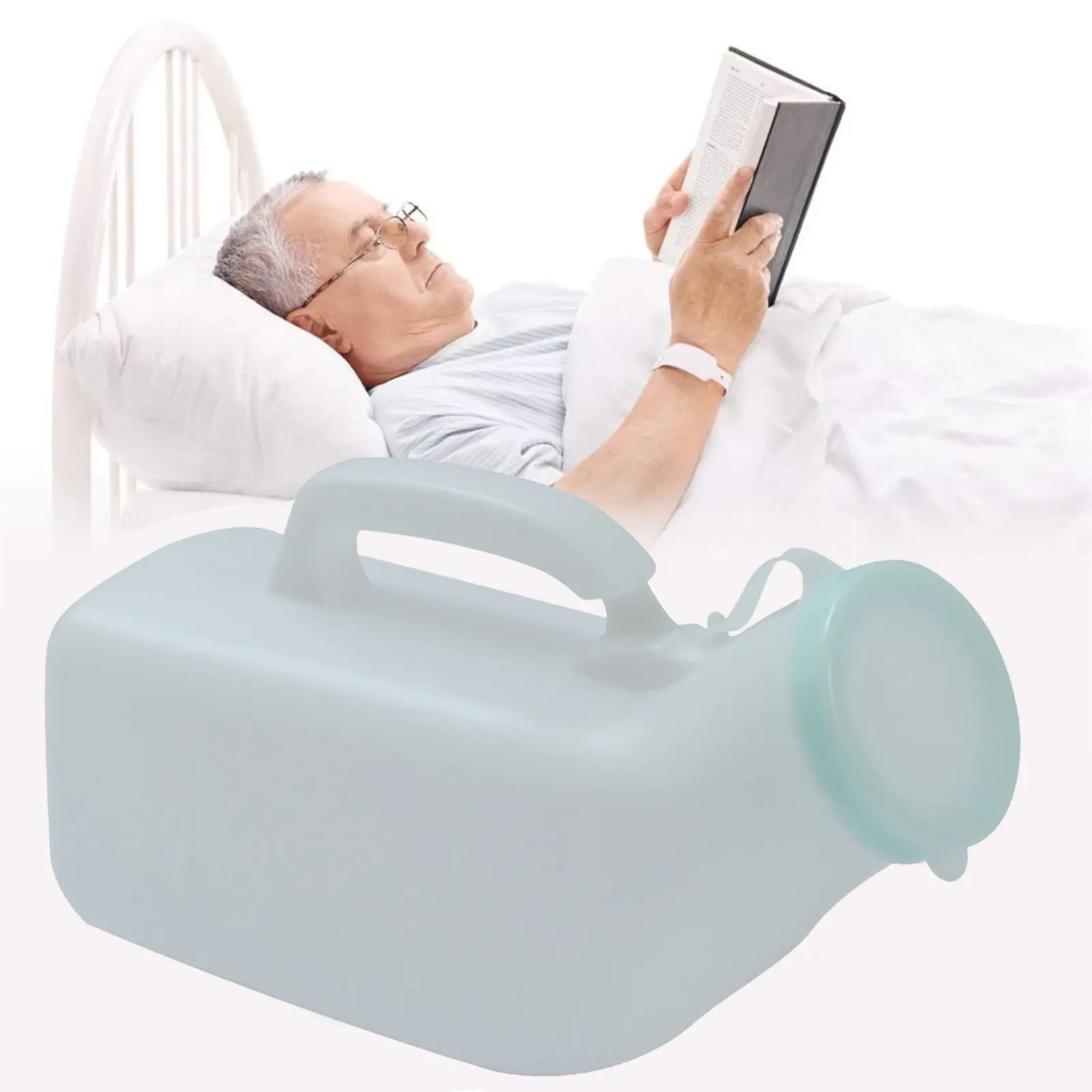 Thick and Portable Men's Urinal Elderly Large Capacity with Lid Night Pot Urinal Bedridden Women's Toilet Adult Pregnant Women