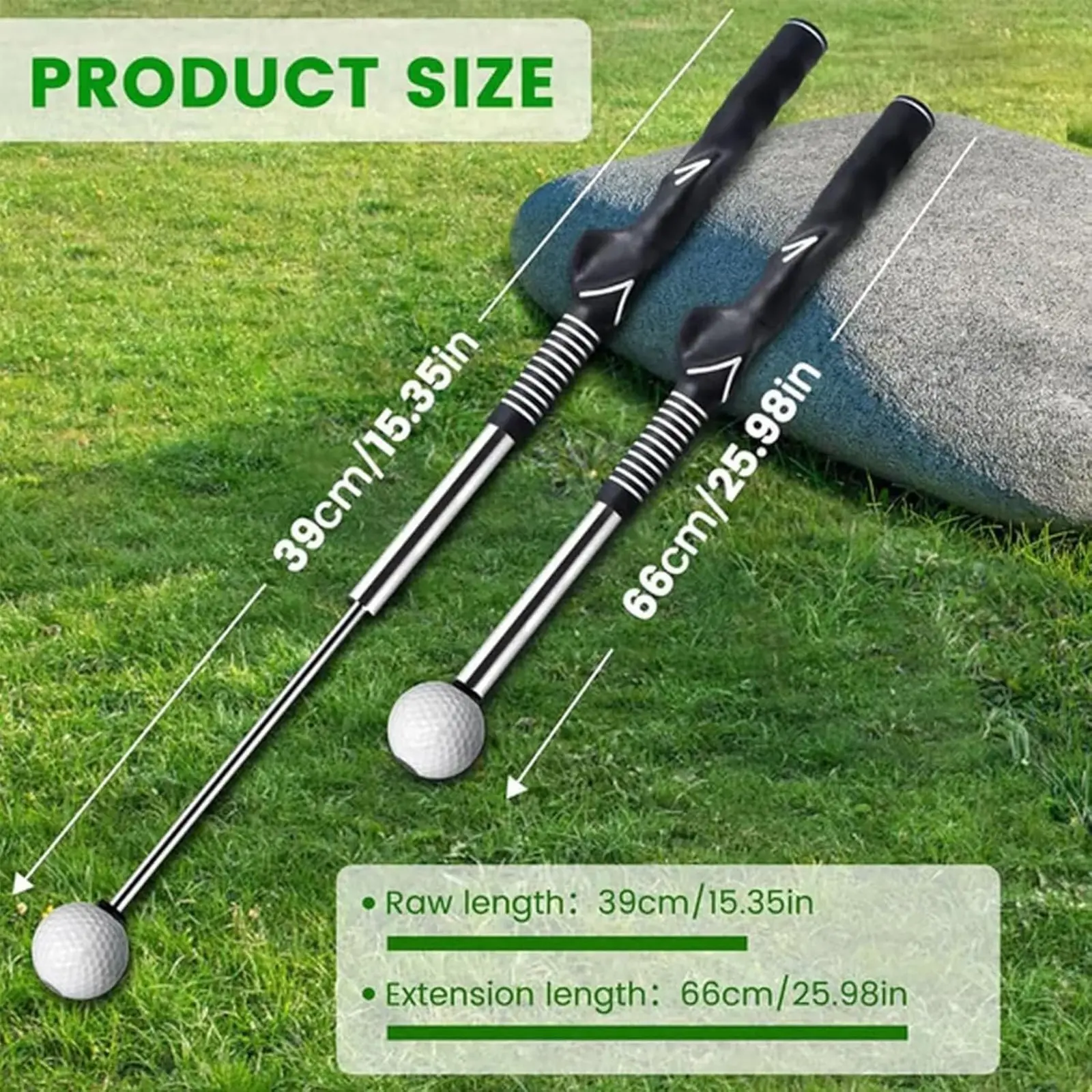 Golf Swing Trainer Beginner Alignment Gesture Correct Wrist Golf Swing Practice Stick Retractable Practice Golf Training Aids
