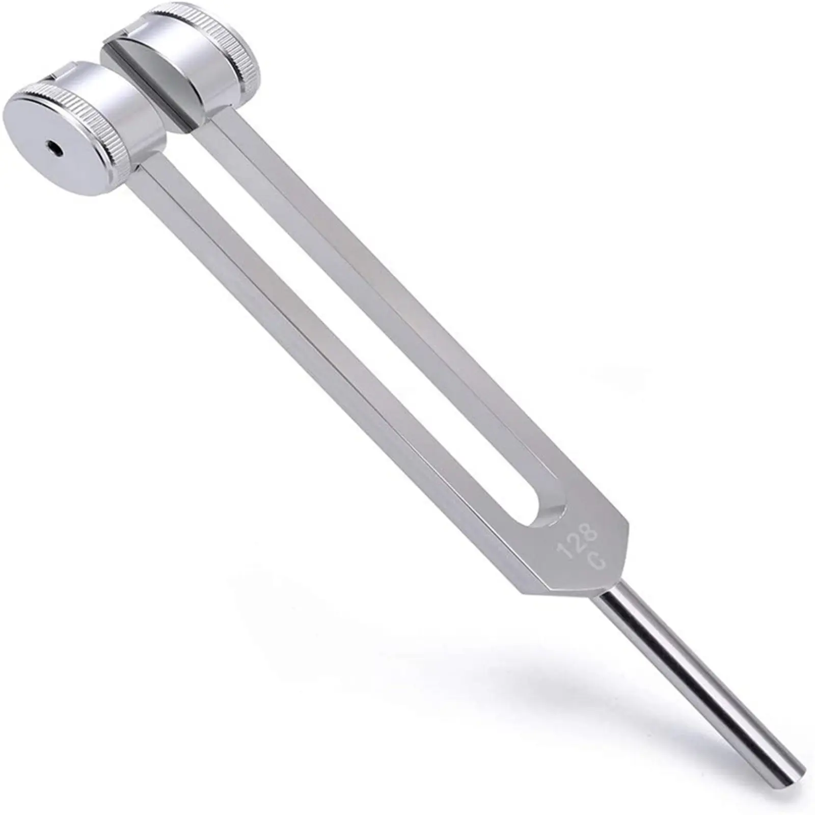 Tuning Fork 128Hz  with Silicone Hammer and Cleaning Cloth Perfect Healing Musical Instrument for Stress Alleviation