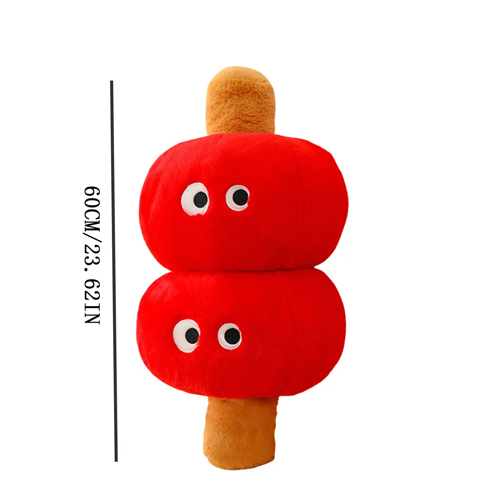 Tomatoes on sticks Pillow Tanghulu Plusn Girl Cute Super Soft Sleeping Leg Clamp Long Pillow Plush Children Toy Bed Decor ﻿Gifts