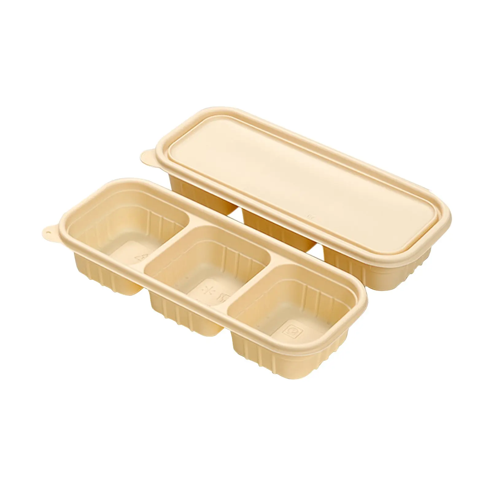 Corn Starch Bio Based  Rectangular Food Box, Takeaway Rice Packaging Box, Light Food Packaging Box