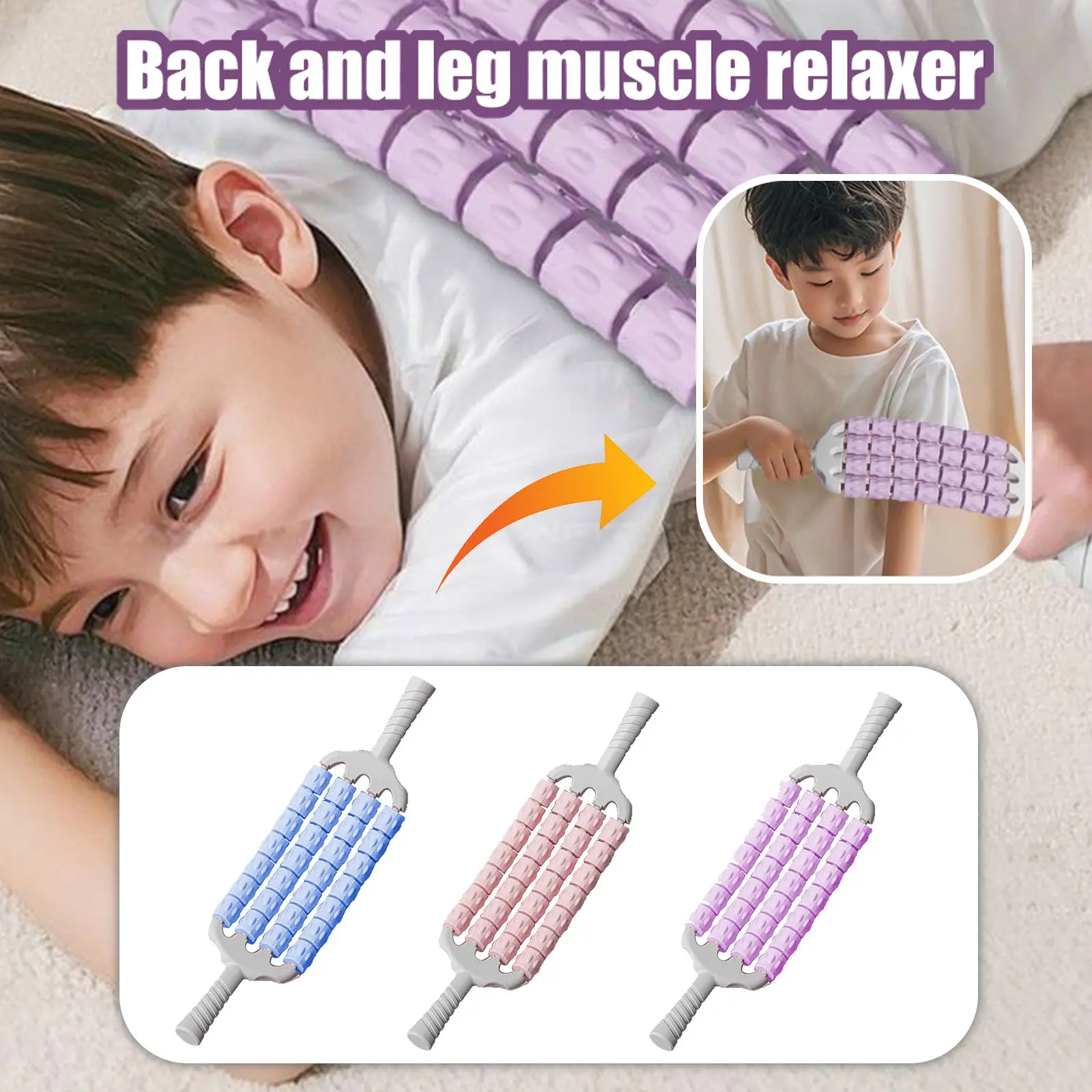 Handheld Massage Roller Stick, Manual Massage Tool, Muscle Roller Stick, Comfortable Fitness Yoga Massage Stick, Gym Outdoor