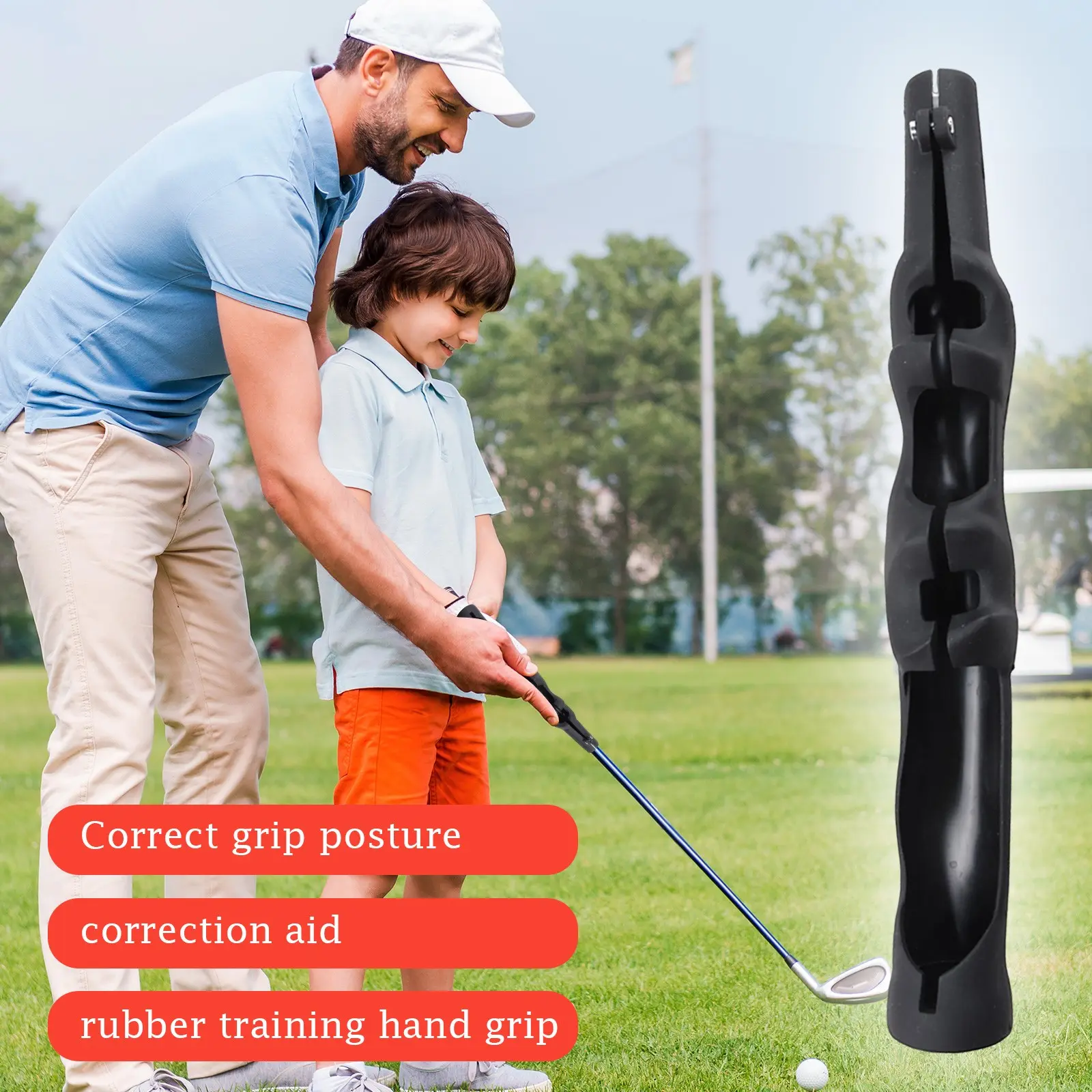 1Pcs Golf Club Grip Swing Grip Trainer Teaching Practice Aid Training Grip Golf Hand Position Training Tool for Man Woman Kids