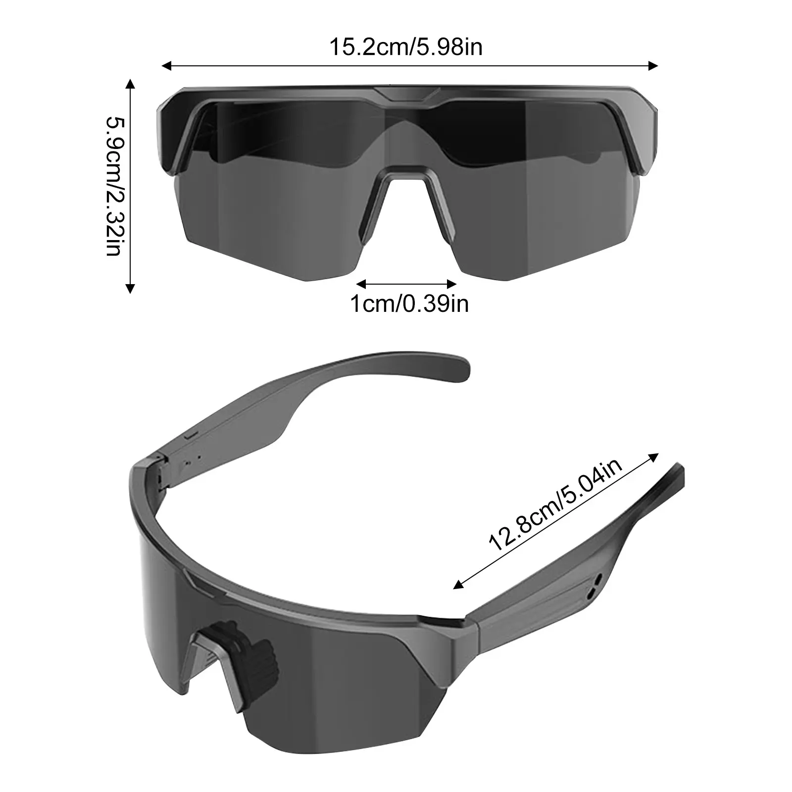 Cycling Glasses Bluetooth Sunglasses For Men Sport Glasses Built In Mic & Open Ear Music Speakers UV Running Sunglasses