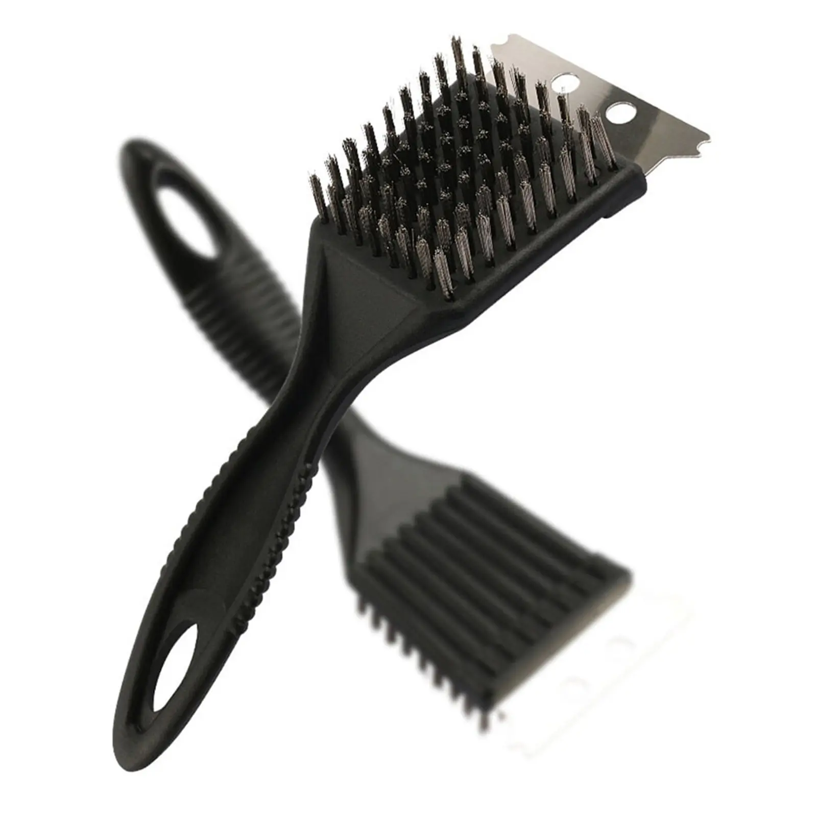 Stainless Steel Wire Cleaning Brush Barbecue Grill Brush Non-stick BBQ Brush Outdoor Home BBQ Accessories Tools ﻿