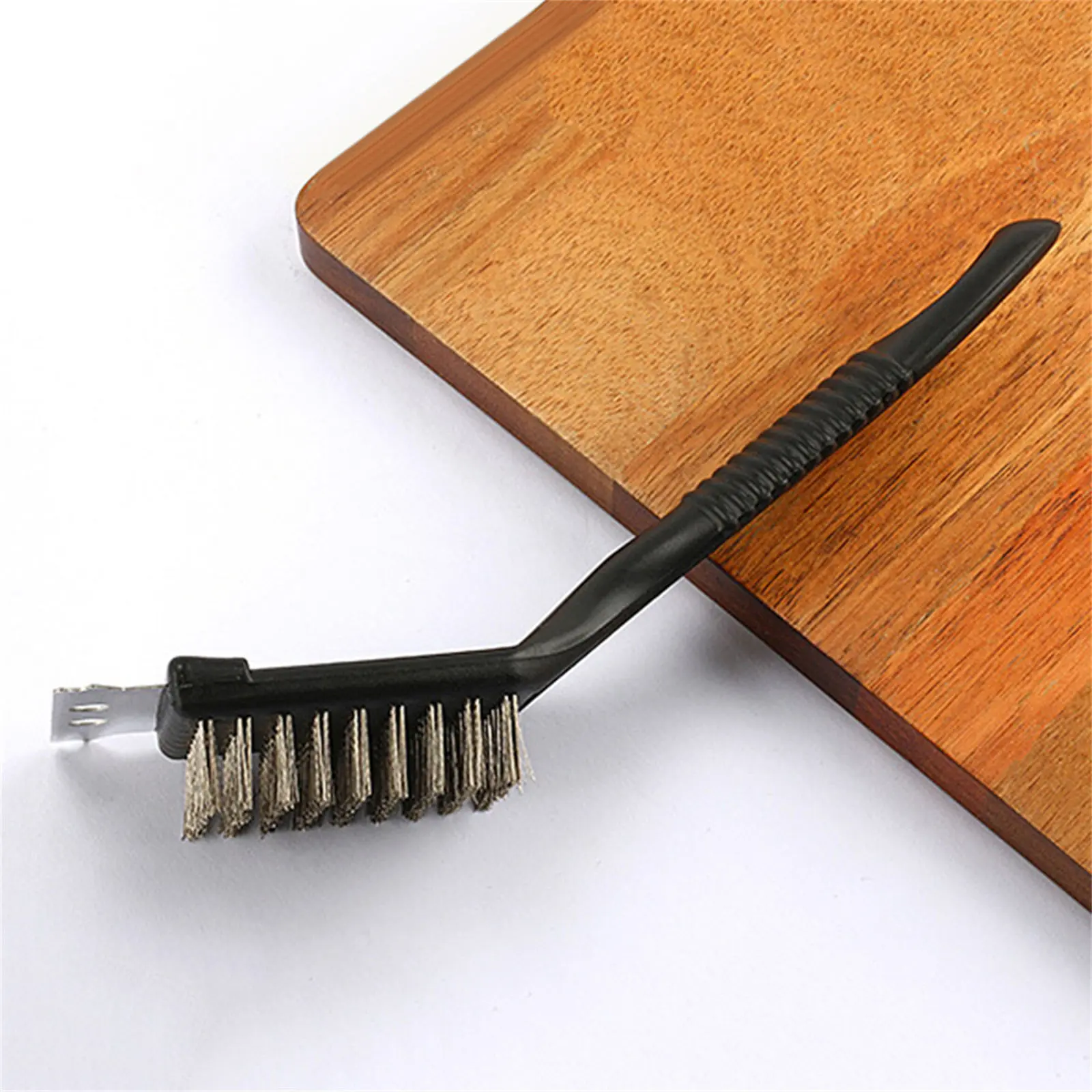 Stainless Steel Wire Cleaning Brush Barbecue Grill Brush Non-stick BBQ Brush Outdoor Home BBQ Accessories Tools ﻿
