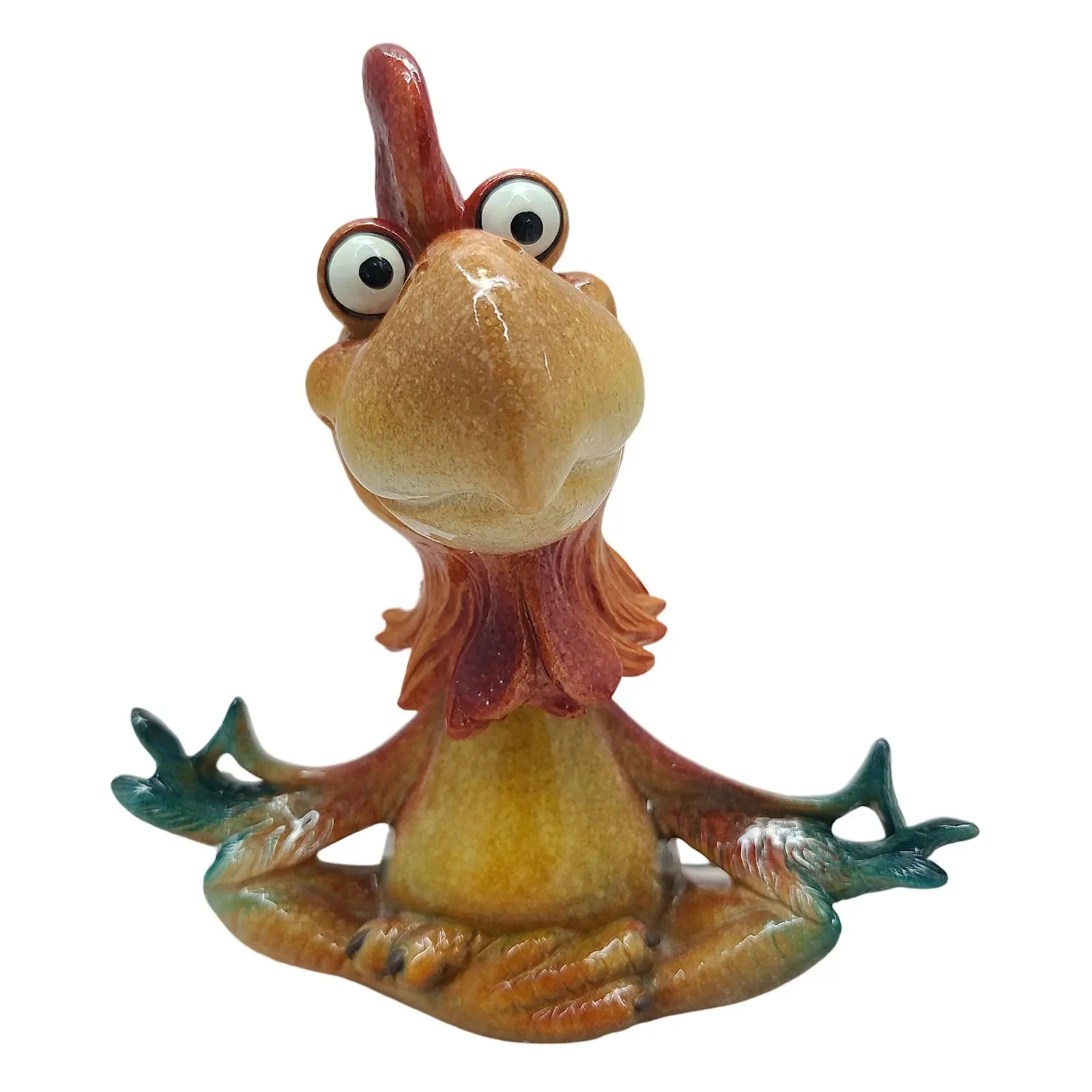 Interesting Meditation Chicken Figurine Statues Cocks Art Decoration Rooster Figurine Chicken Sculpture Ornaments