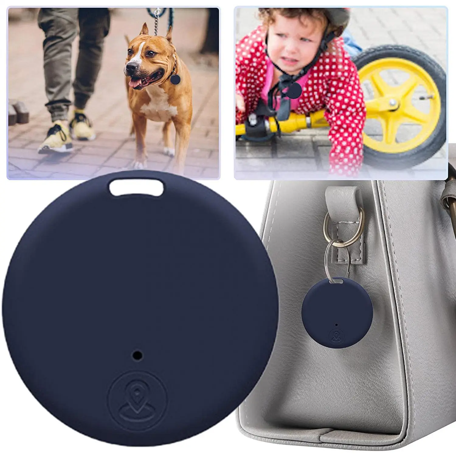 Portable Mini GPS Bluetooth Anti Lost Tracker For Old Men Kid Pet Bluetooth 5.0 Mobile Key Round Tracking Smart Locato