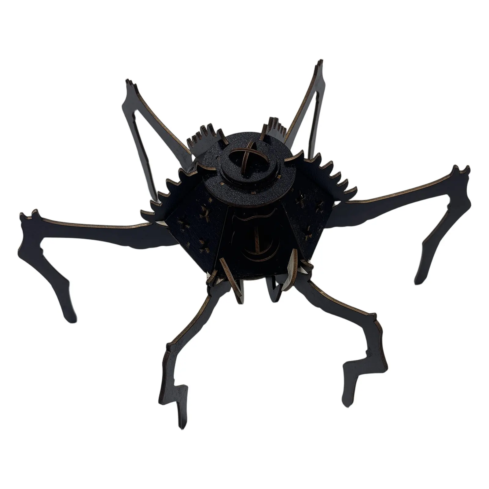 Creative Spider Ornament  Cut Wooden 3D Decorative Light-up Craft